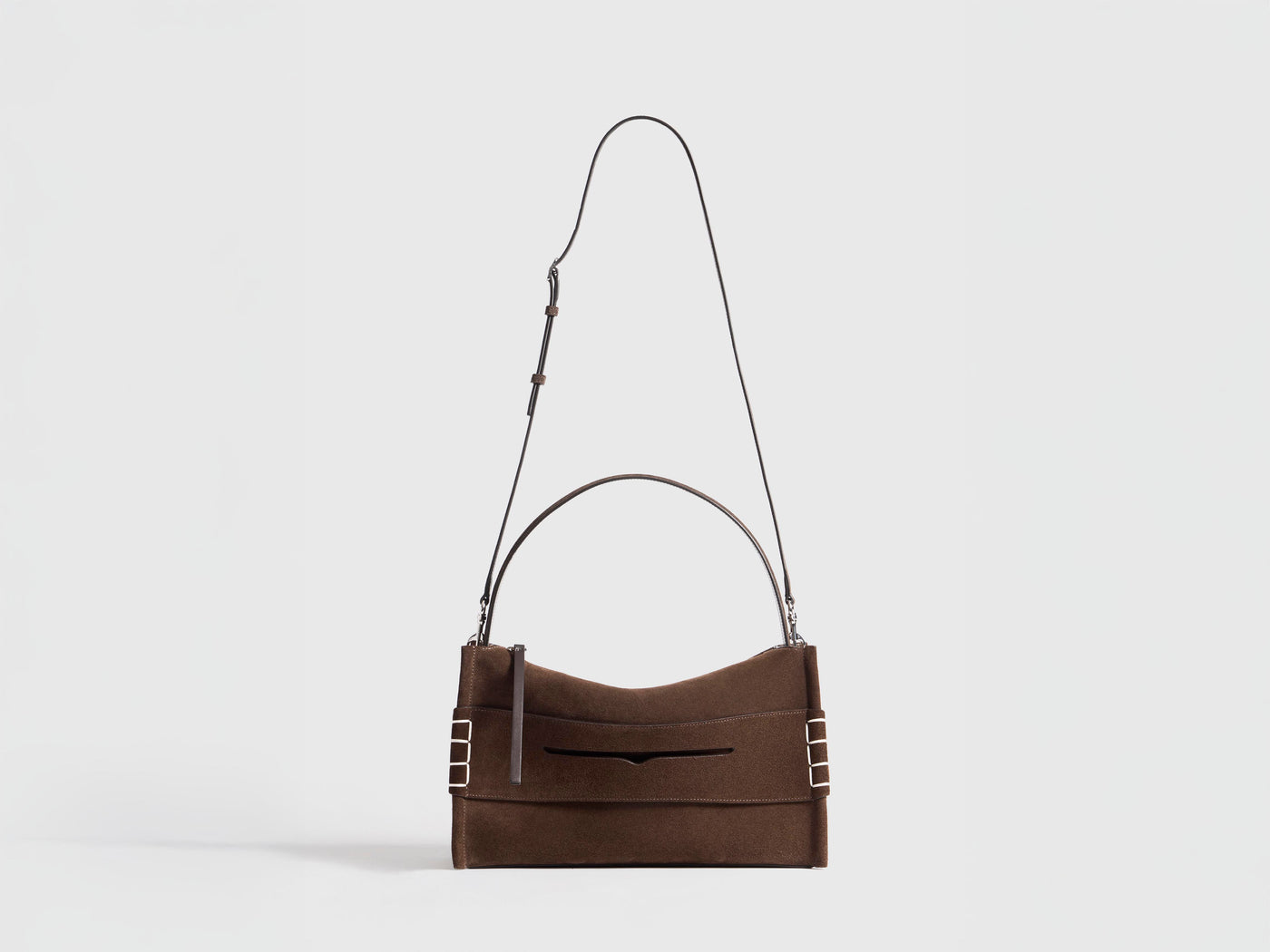 MEDIUM LOAFER BAG IN BROWN SUEDE