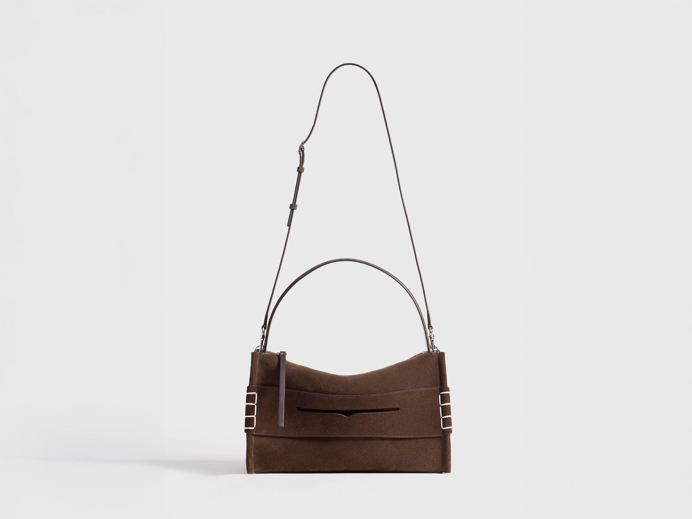 MEDIUM LOAFER BAG IN BROWN SUEDE