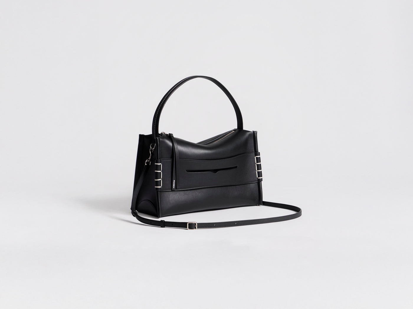 MEDIUM LOAFER BAG IN BLACK LEATHER