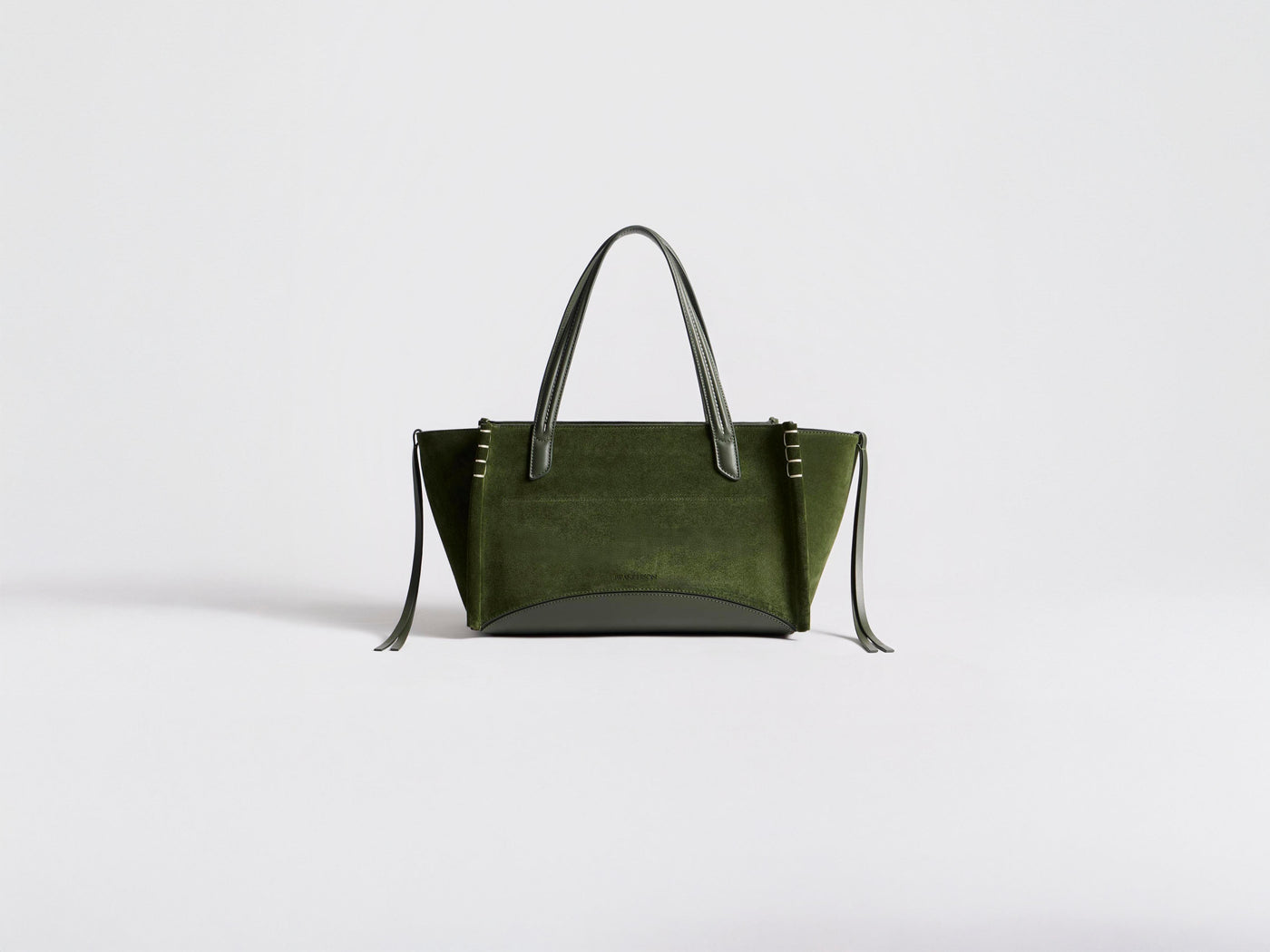 ELONGATED LOAFER CABAS BAG IN KHAKI SUEDE