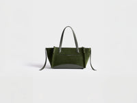 ELONGATED LOAFER CABAS BAG IN KHAKI SUEDE