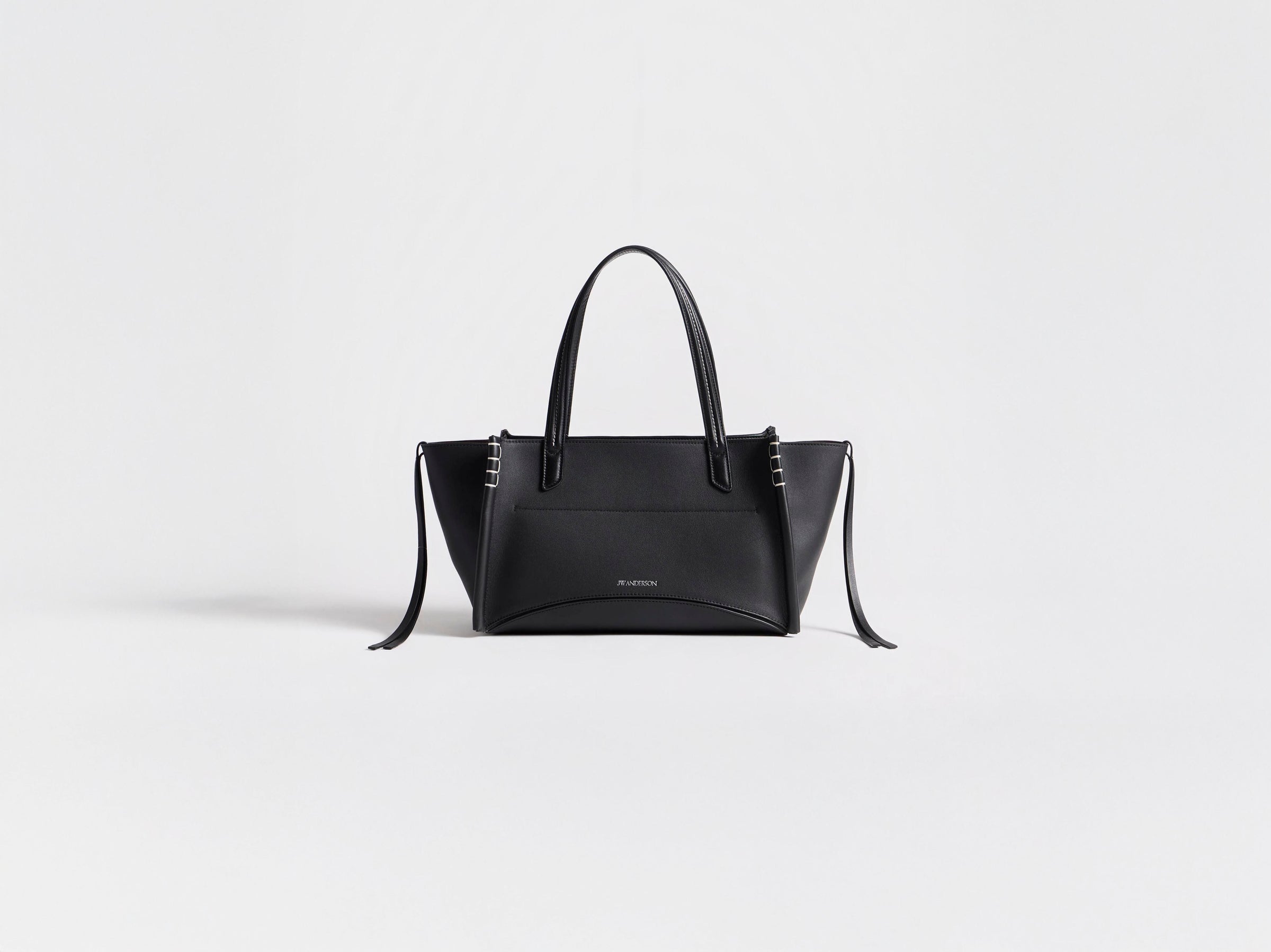 ELONGATED LOAFER CABAS BAG IN BLACK LEATHER
