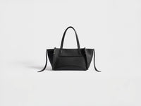 ELONGATED LOAFER CABAS BAG IN BLACK LEATHER