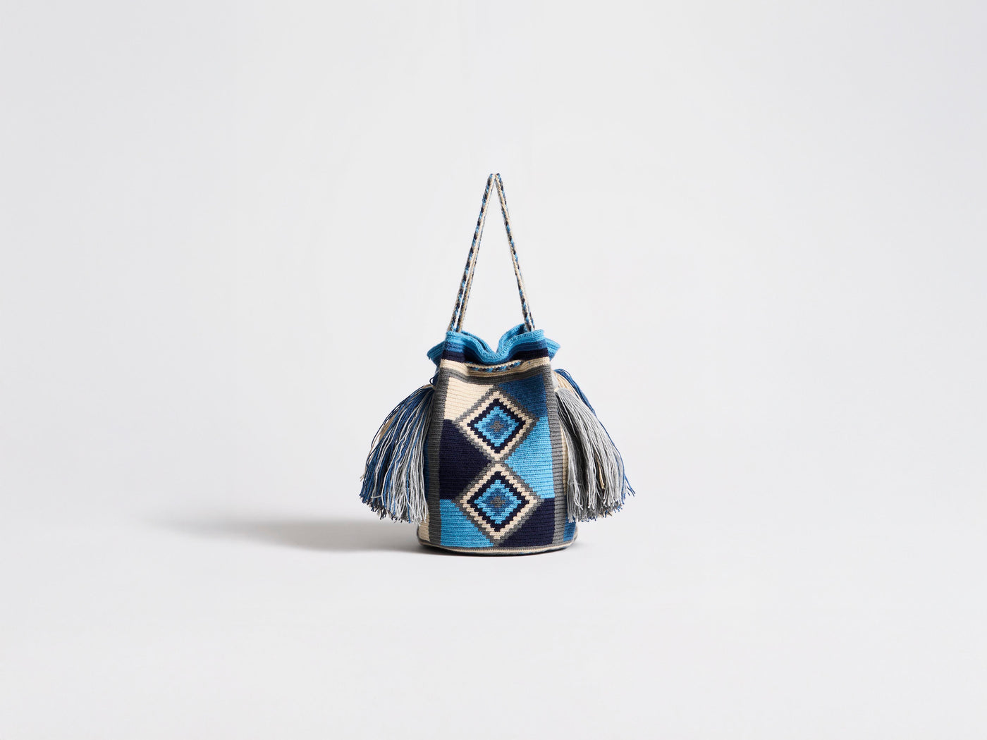 LA MOCHIA WAYUU POUCH IN BLUE & MULTI