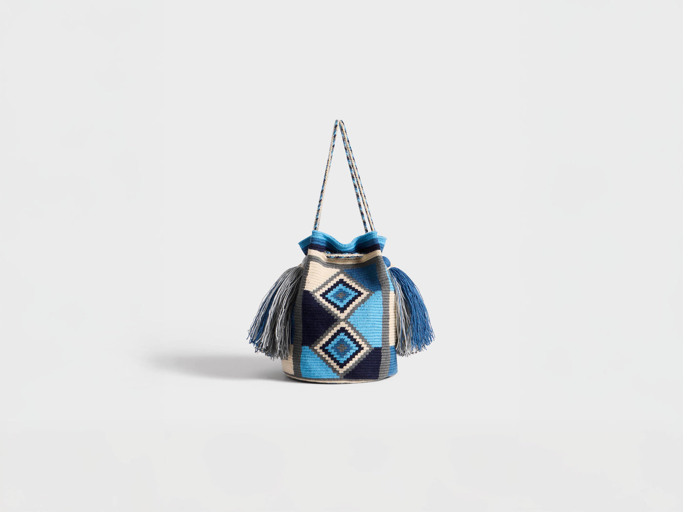 LA MOCHIA WAYUU POUCH IN BLUE & MULTI