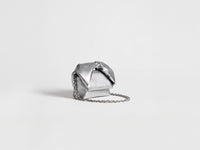 SMALL TWISTER BAG IN SILVER LEATHER