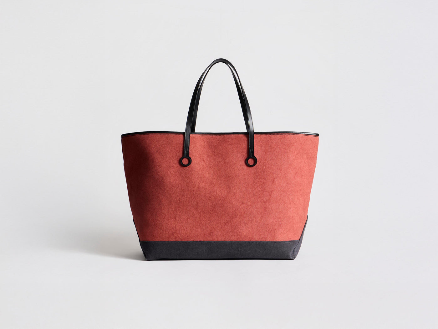 XL ANCHOR CANVAS & LEATHER TOTE IN RUST & MULTI