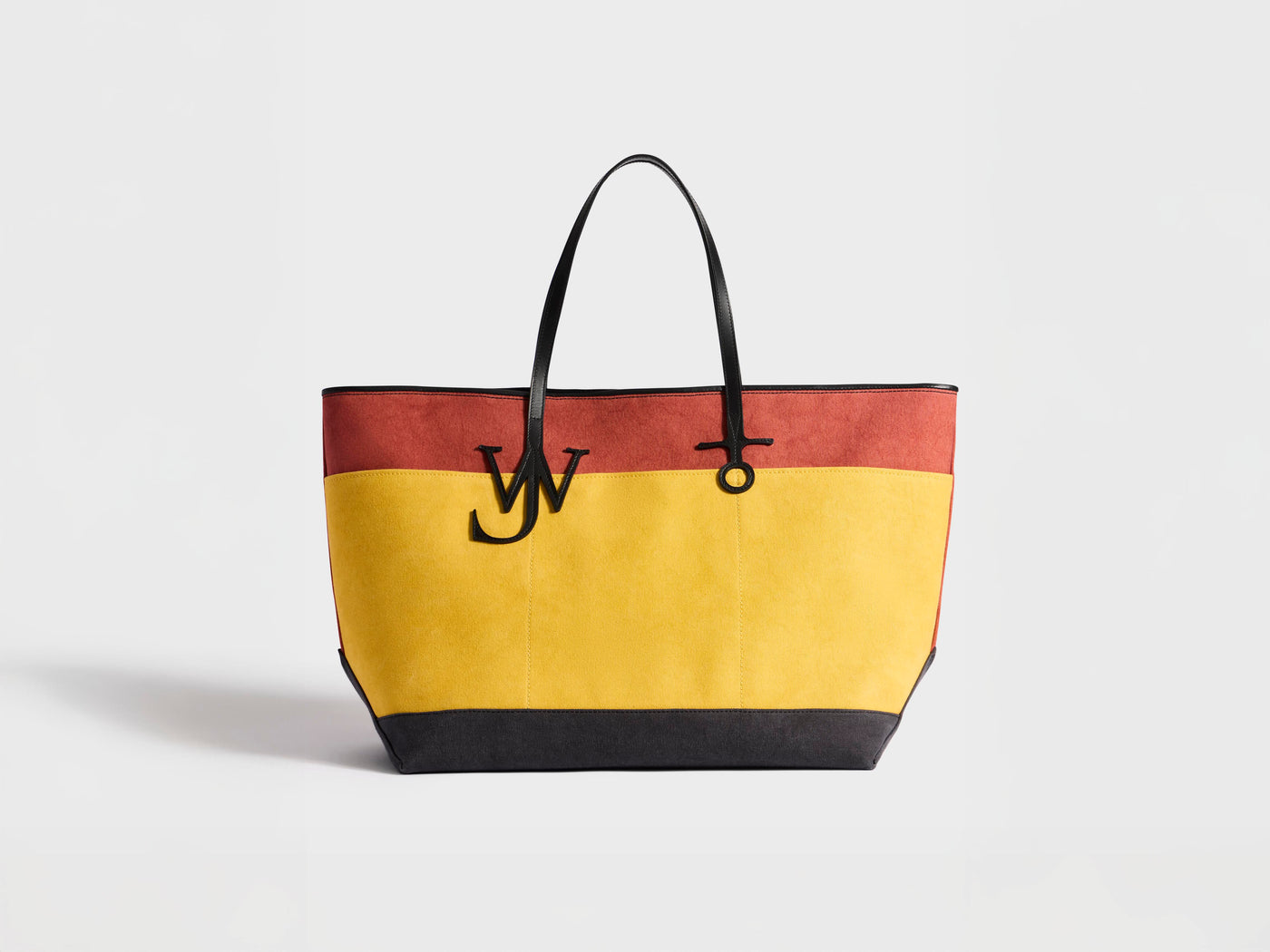 XL ANCHOR CANVAS & LEATHER TOTE IN RUST & MULTI