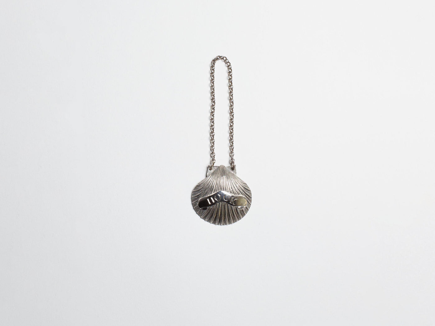 GEORGE III SILVER SHELL WINE LABEL [HOCK] IN SILVER