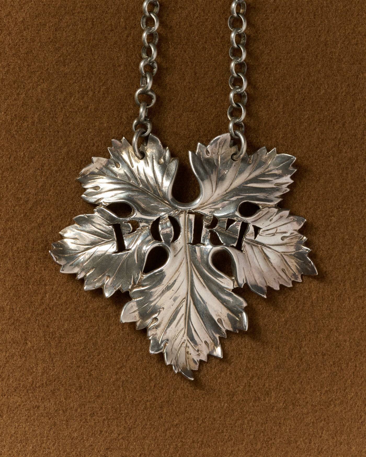 WILLIAM IV SILVER WINE LABELS, PORT IN SILVER