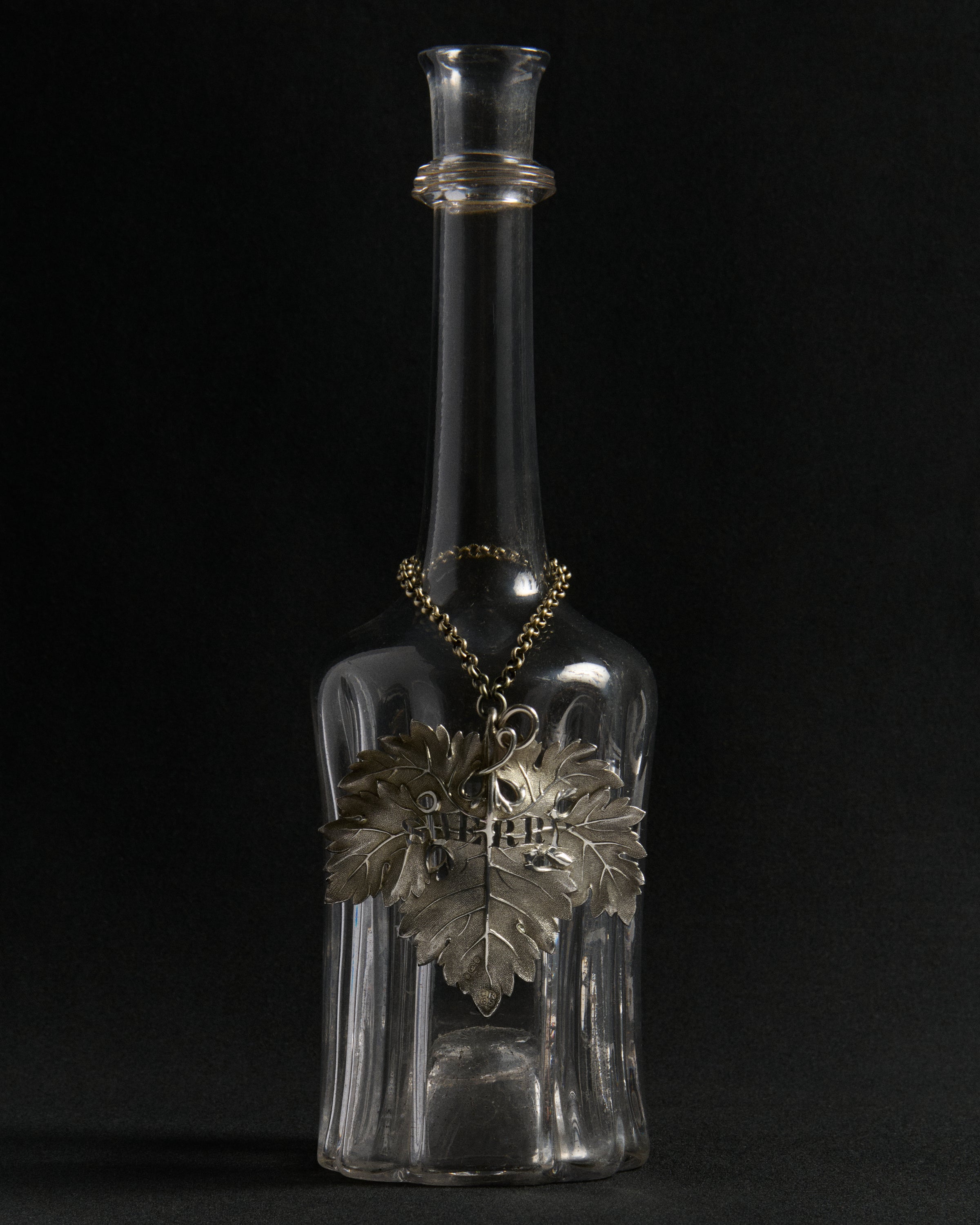 WILLIAM IV SILVER LARGE WINE TAG, SHERRY IN SILVER
