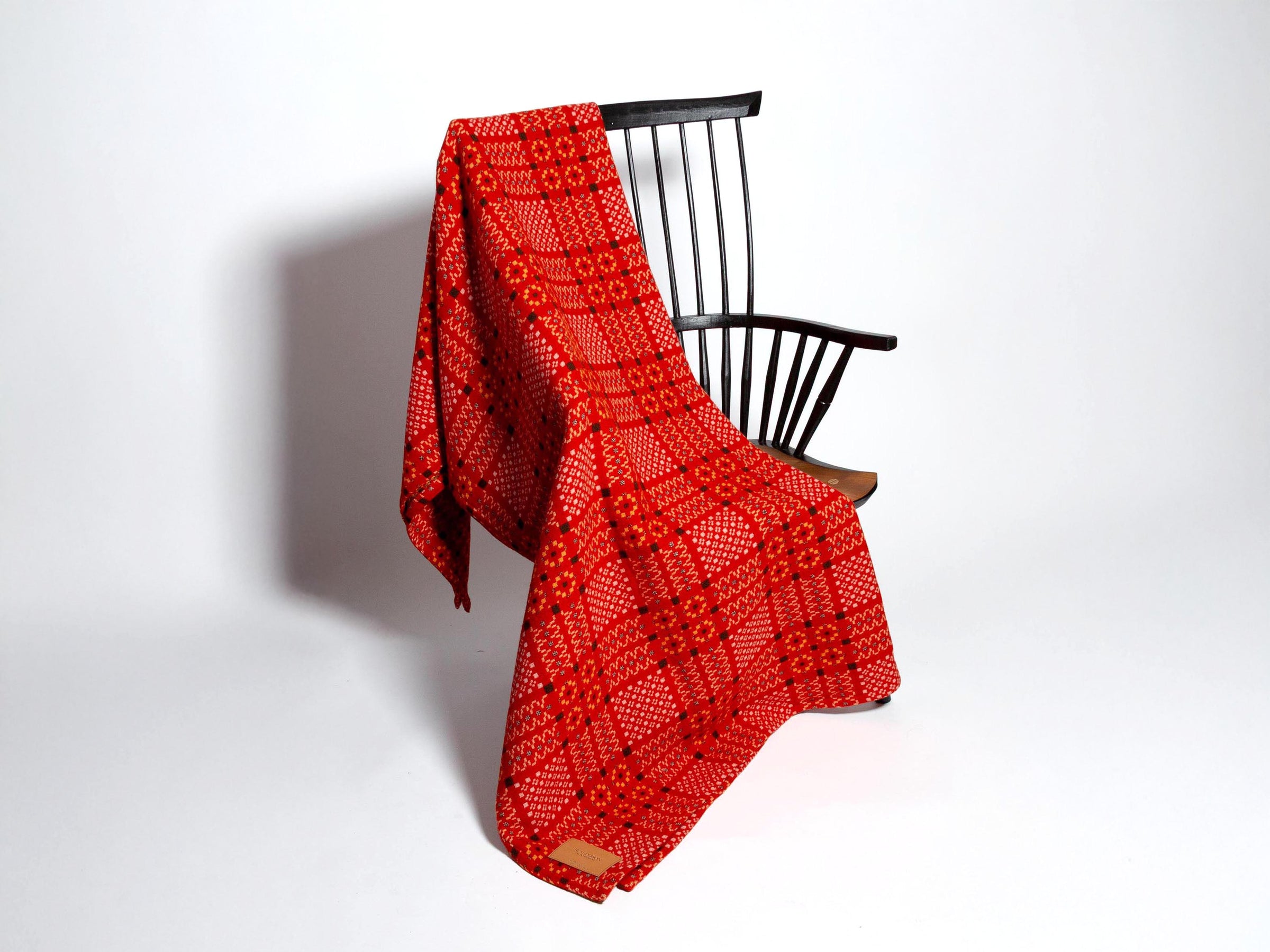WELSH BLANKET IN TOMATO RED
