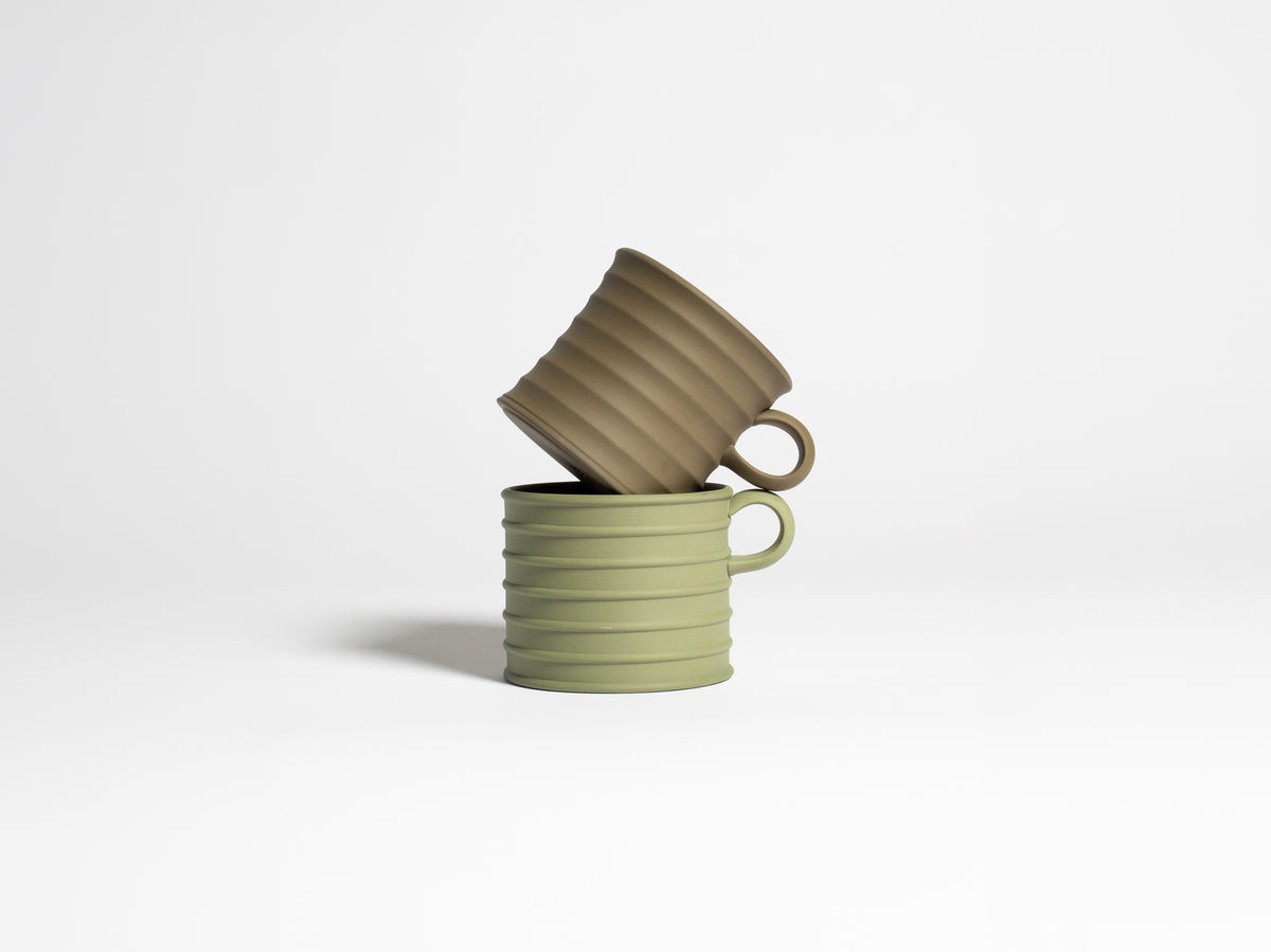 WEDGWOOD GREEK CUPS IN GREEN