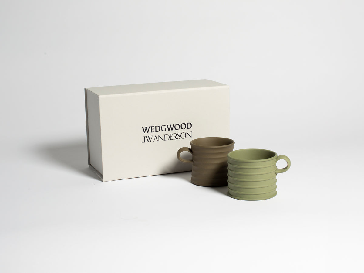 WEDGWOOD GREEK CUPS IN GREEN