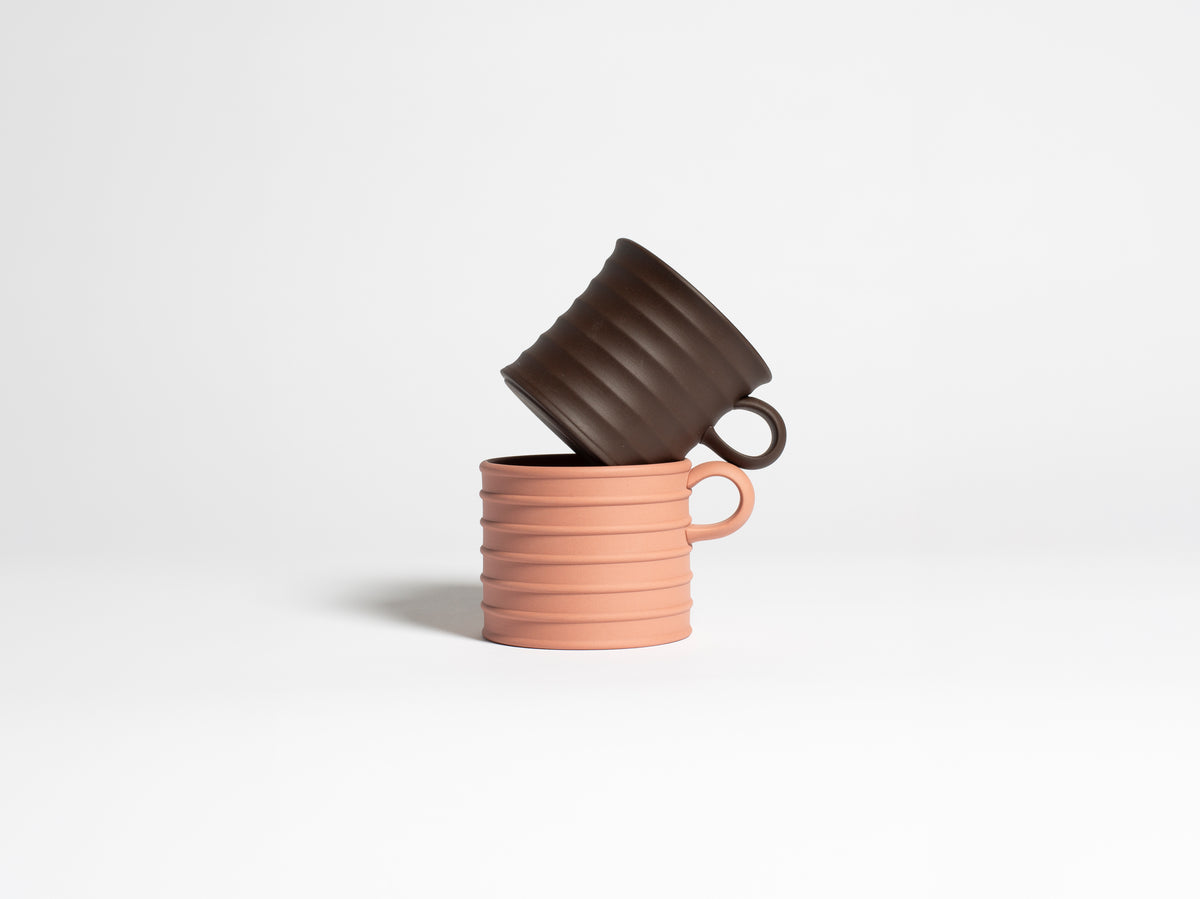WEDGWOOD GREEK CUPS IN BROWN