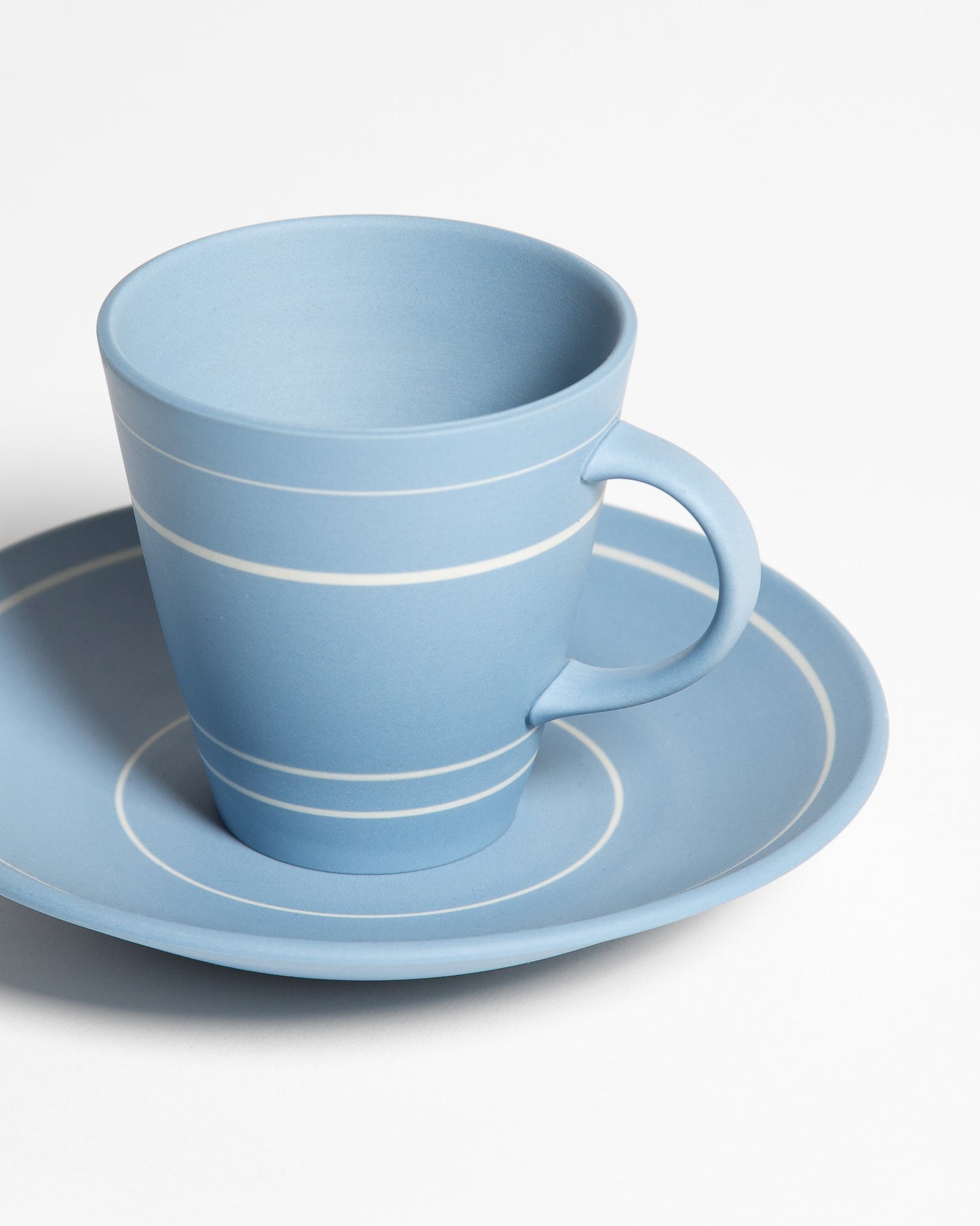 coffee mug saucer light blue Product Detail 2