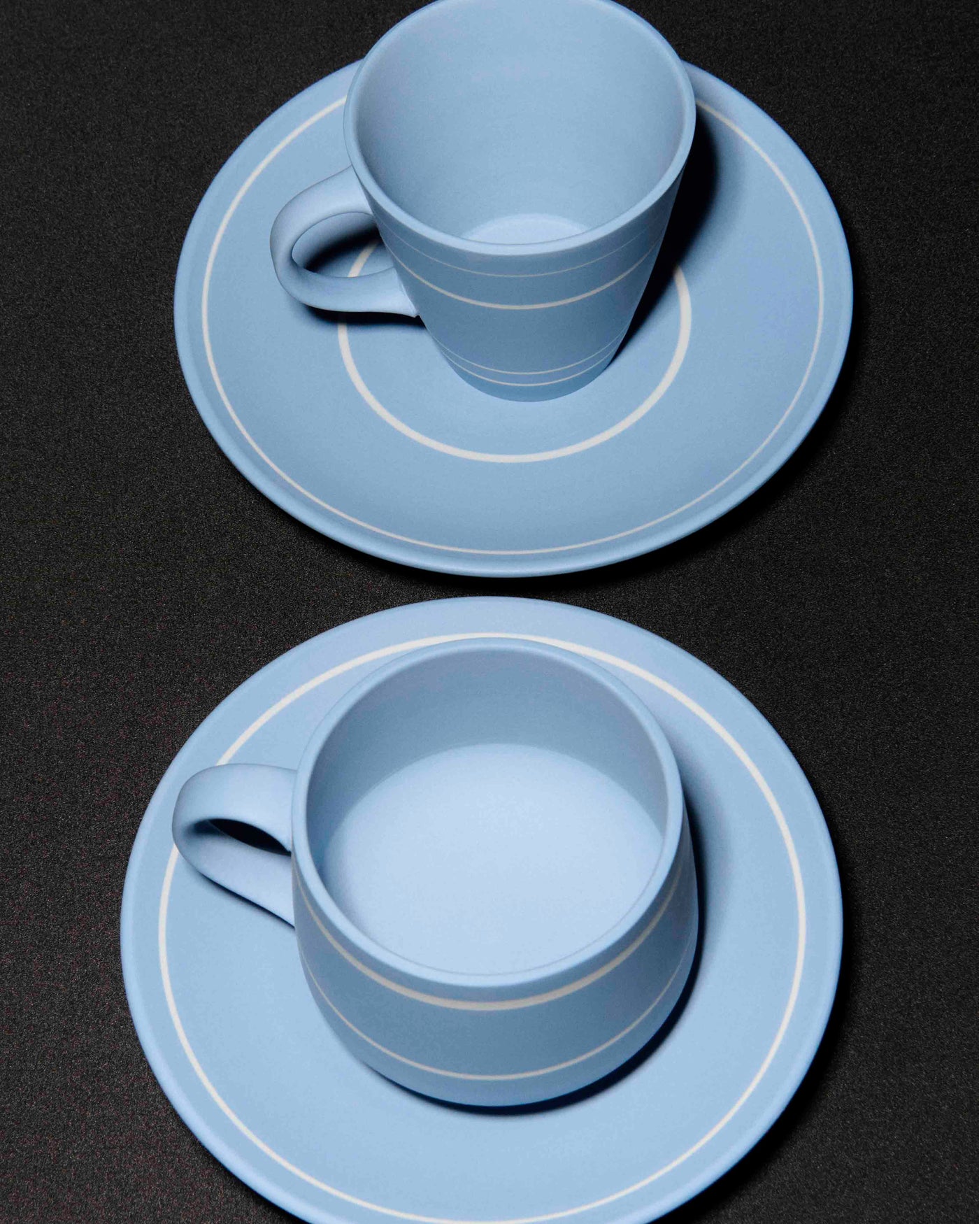 coffee mug saucer light blue Still Life 5