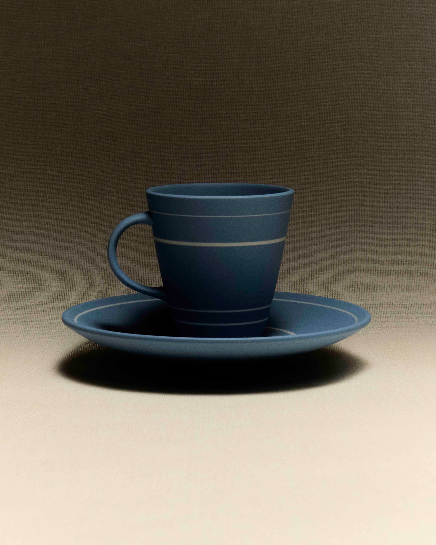 coffee mug saucer light blue Still Life 3