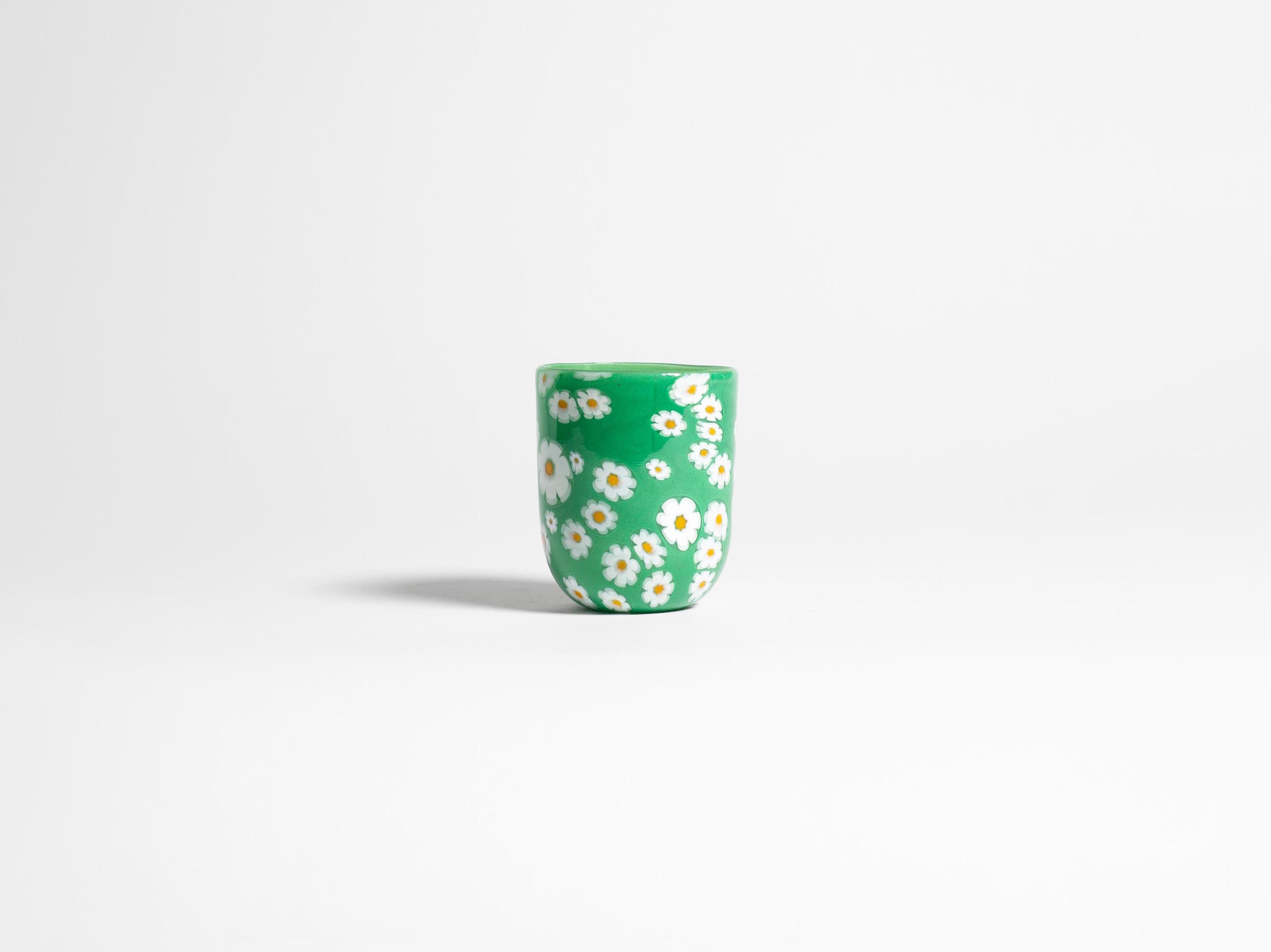 full murrina glass green white Product Front 1