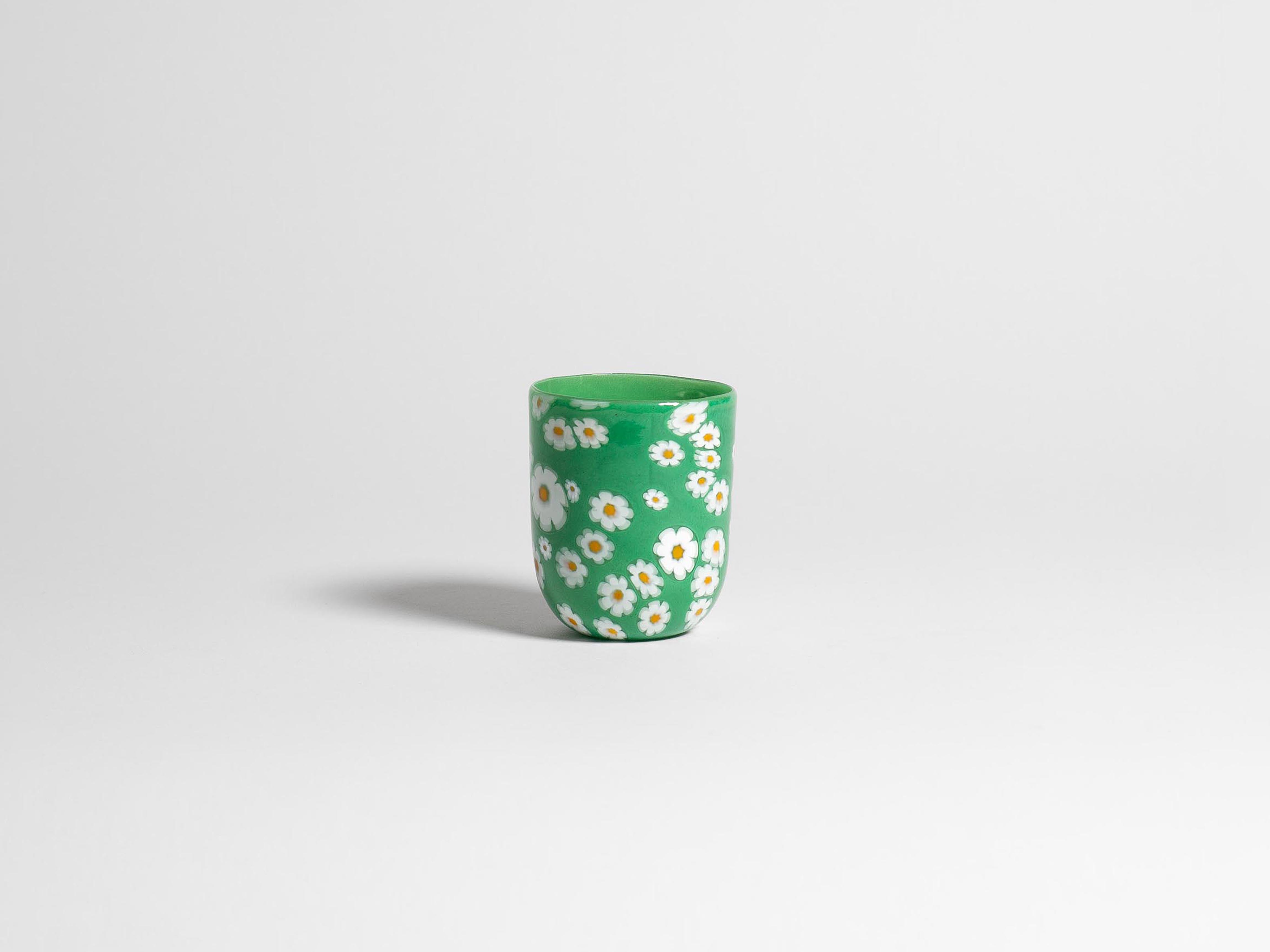 FULL MURRINA GLASS IN GREEN & WHITE in GREEN/WHITE