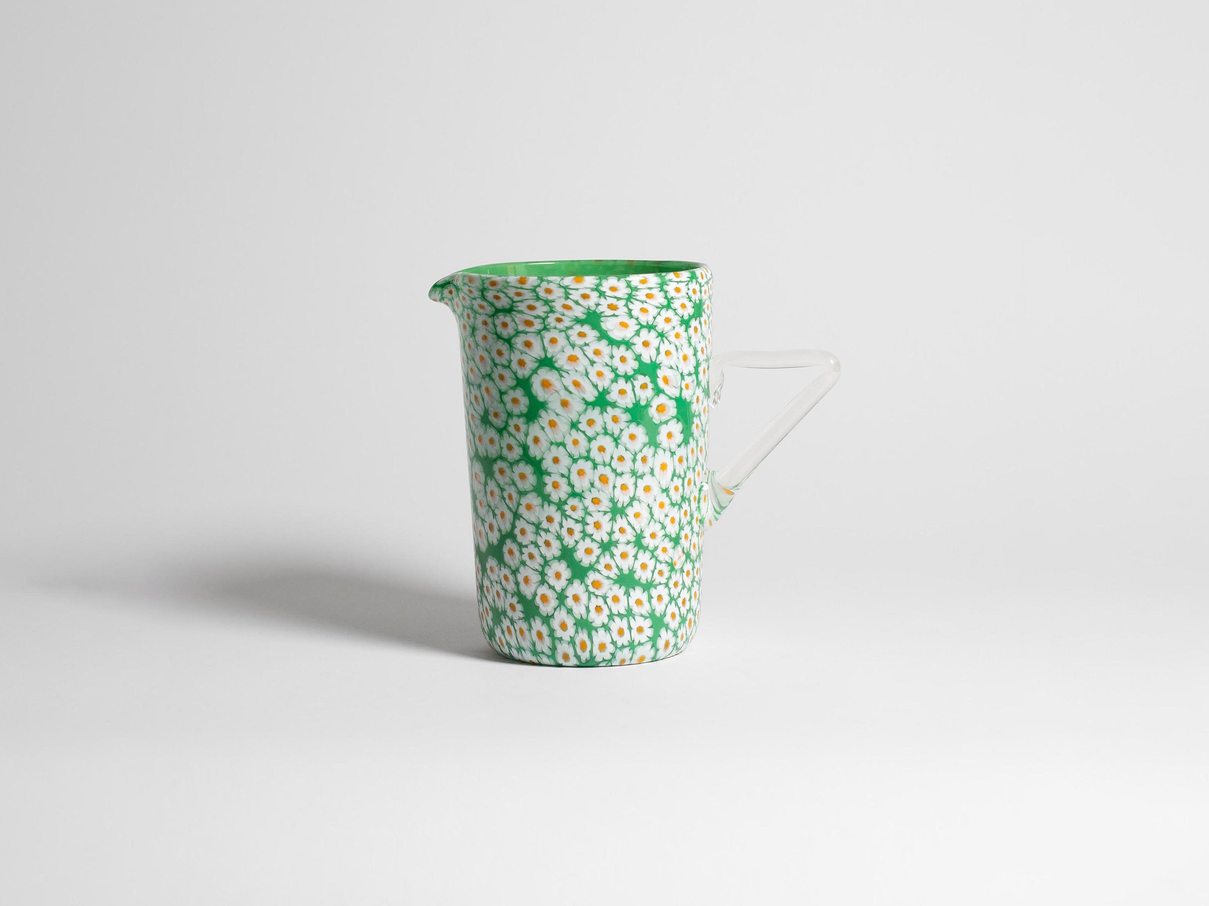 FULL MURRINA JUG IN WHITE & GREEN