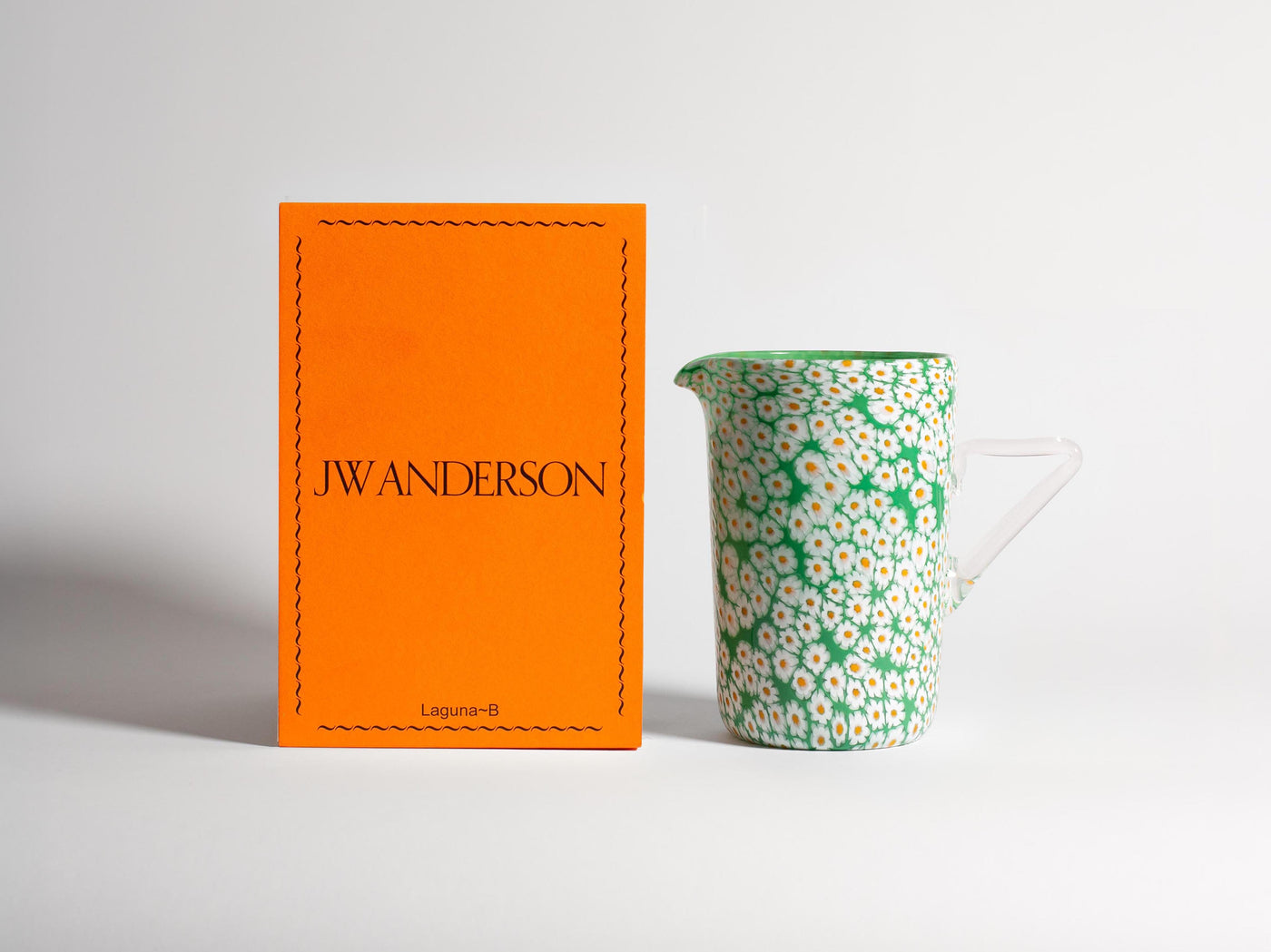 FULL MURRINA JUG IN WHITE & GREEN