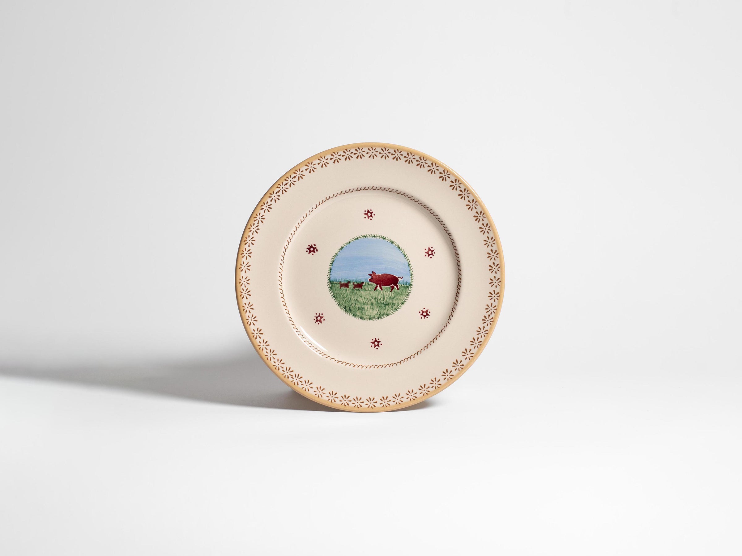serving plate white multi Product Front 1