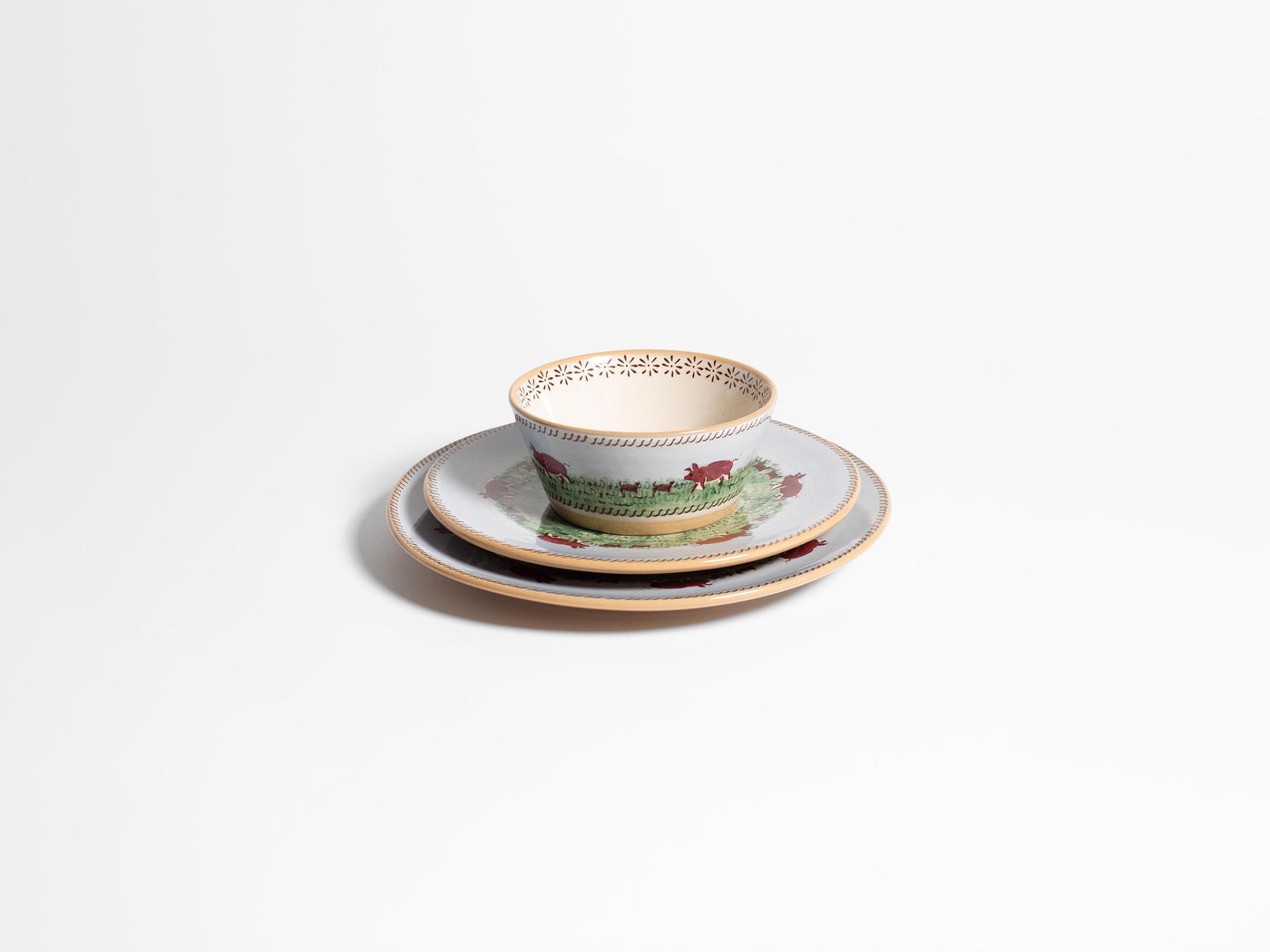 serving plate blue multi Product Front 3