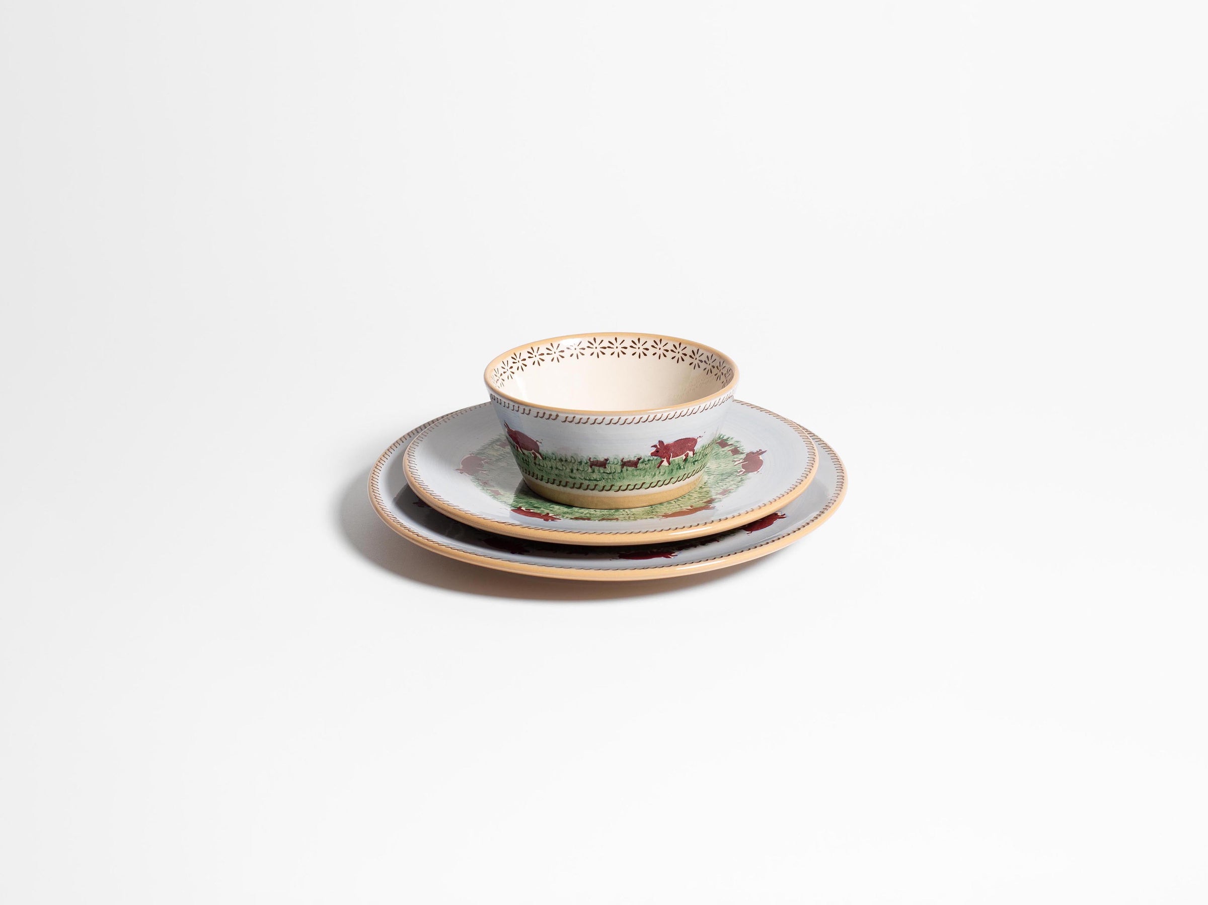 serving plate blue multi Product Front 3