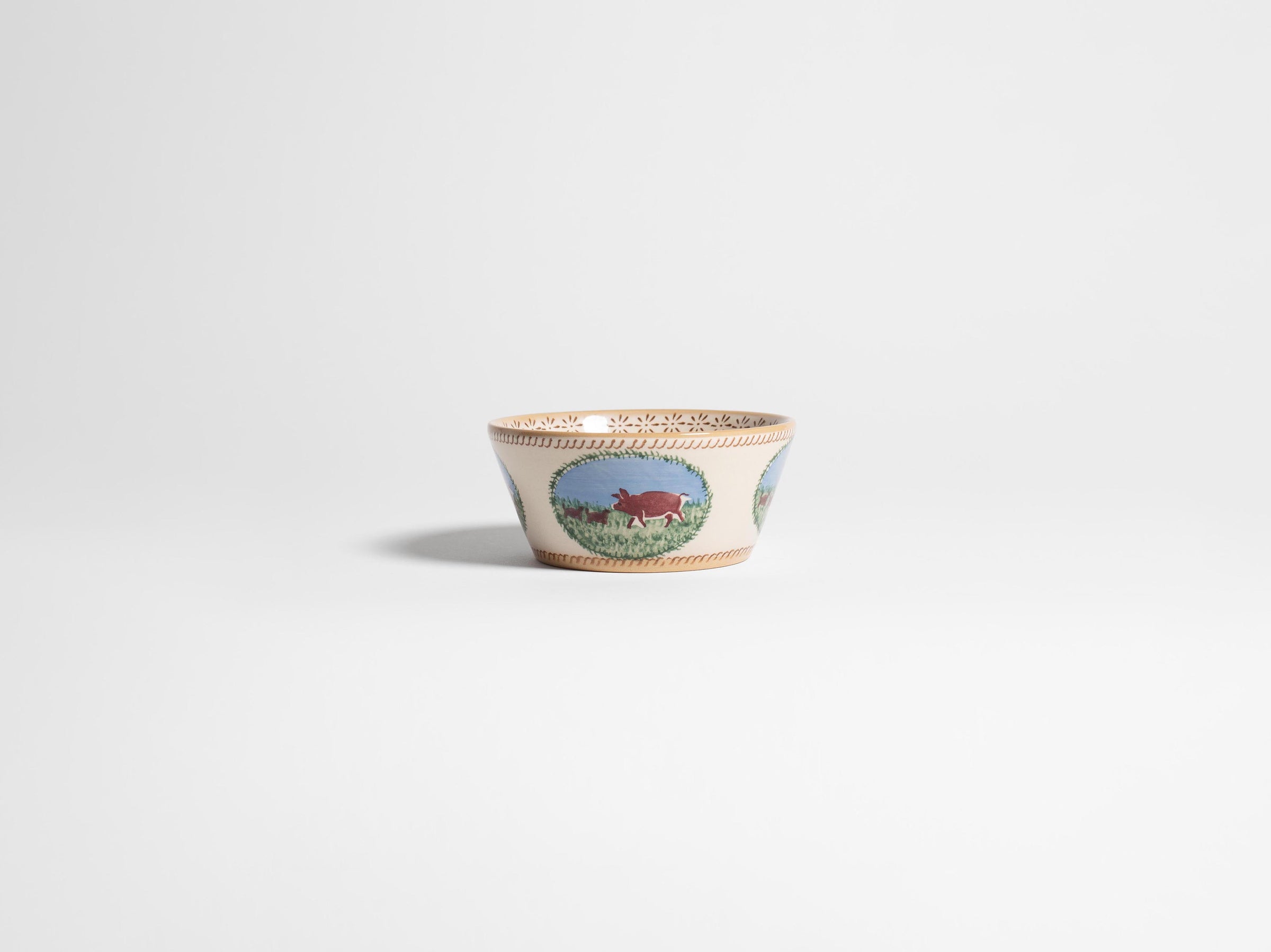 small angle bowl white multi Product Front 1