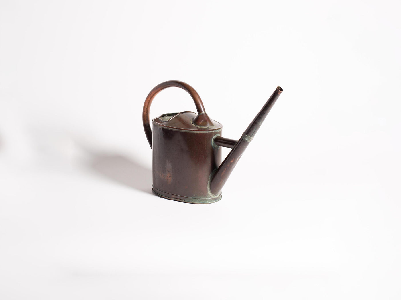 vintage french copper watering can brown Product Angle 7