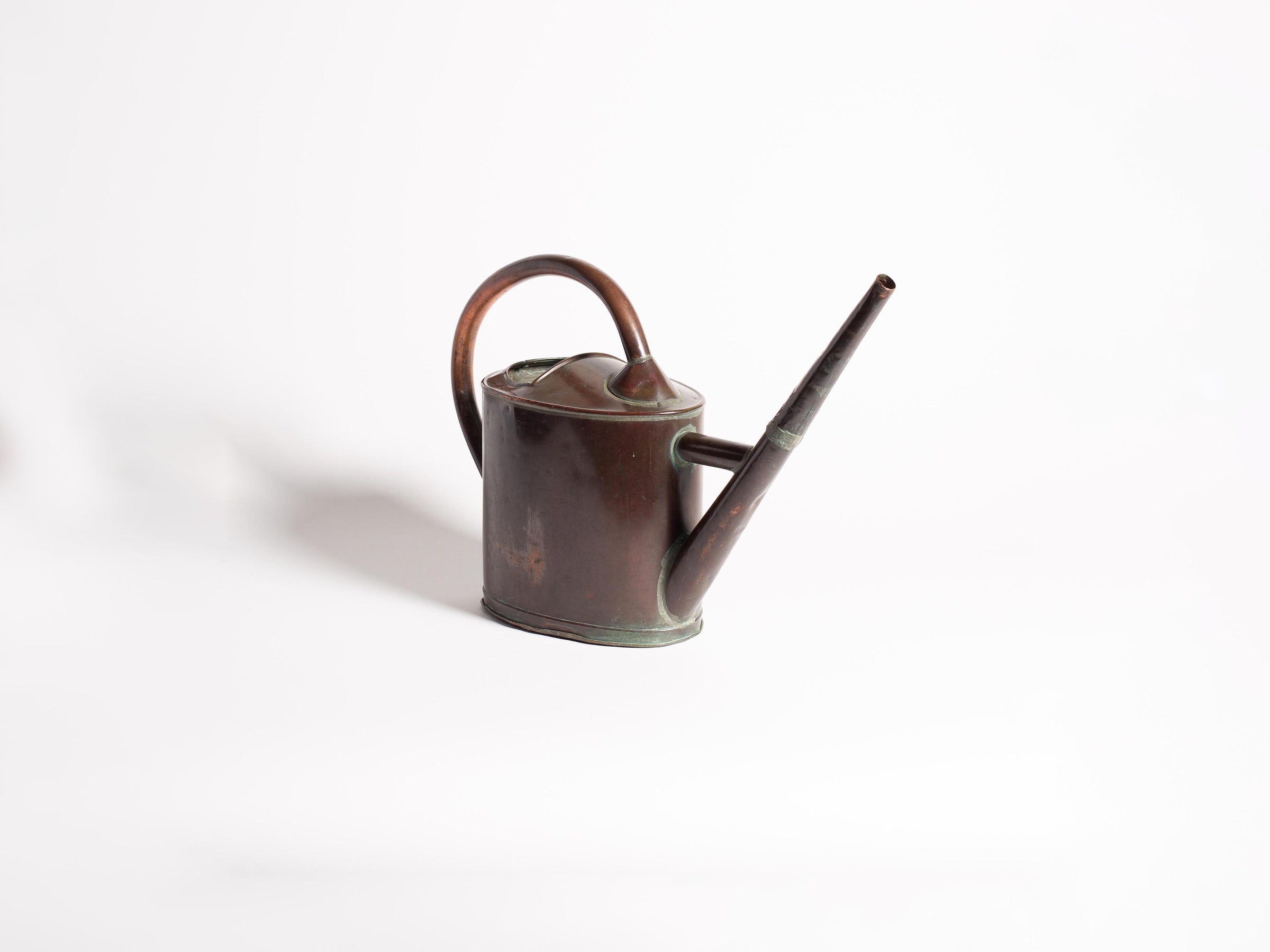 vintage french copper watering can brown Product Angle 7