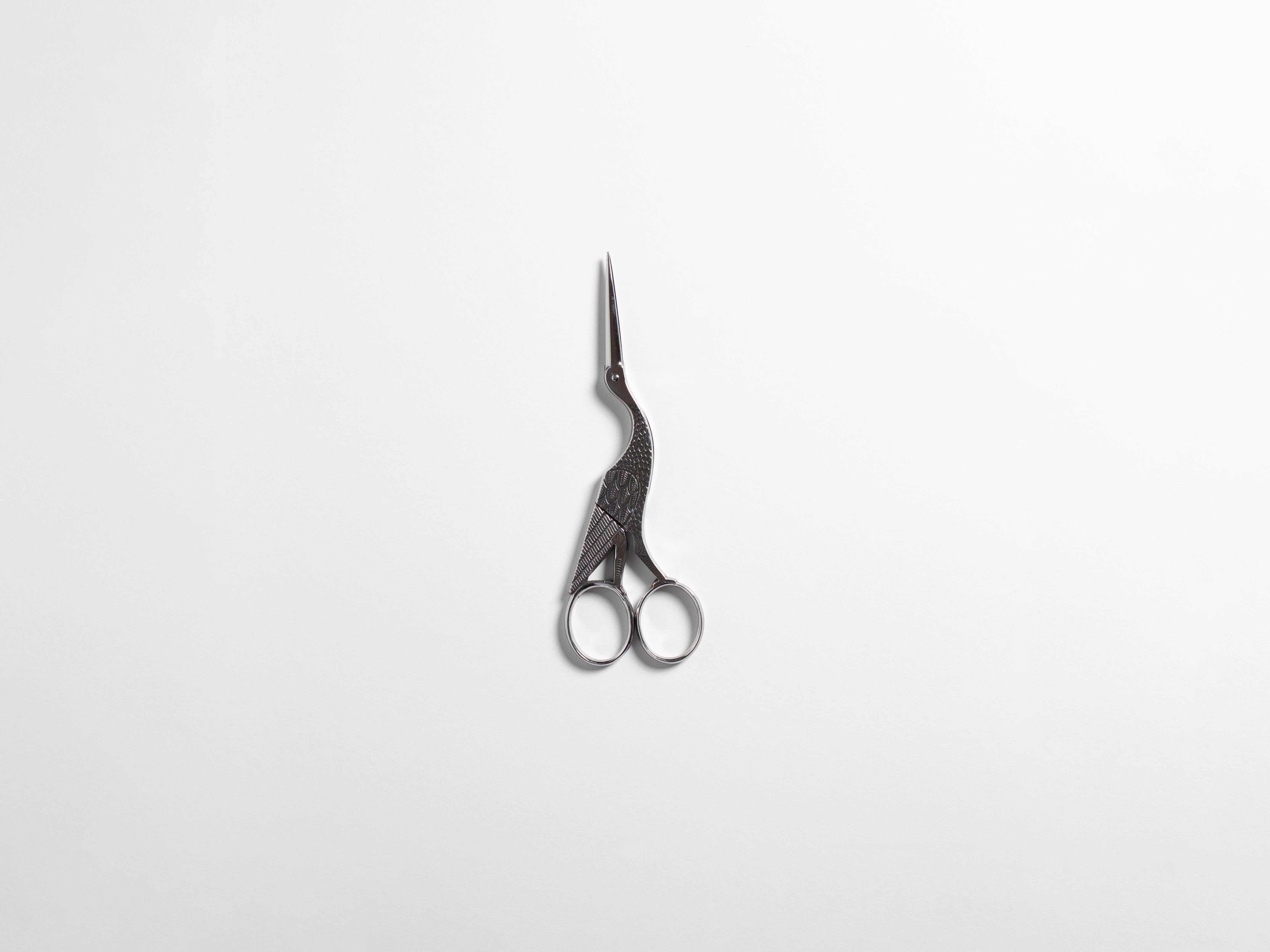 Antic Scissors ANTIQUE SCISSORS IN CARBON STEEL in SILVER HW0124FA0532910O/S | JW ...