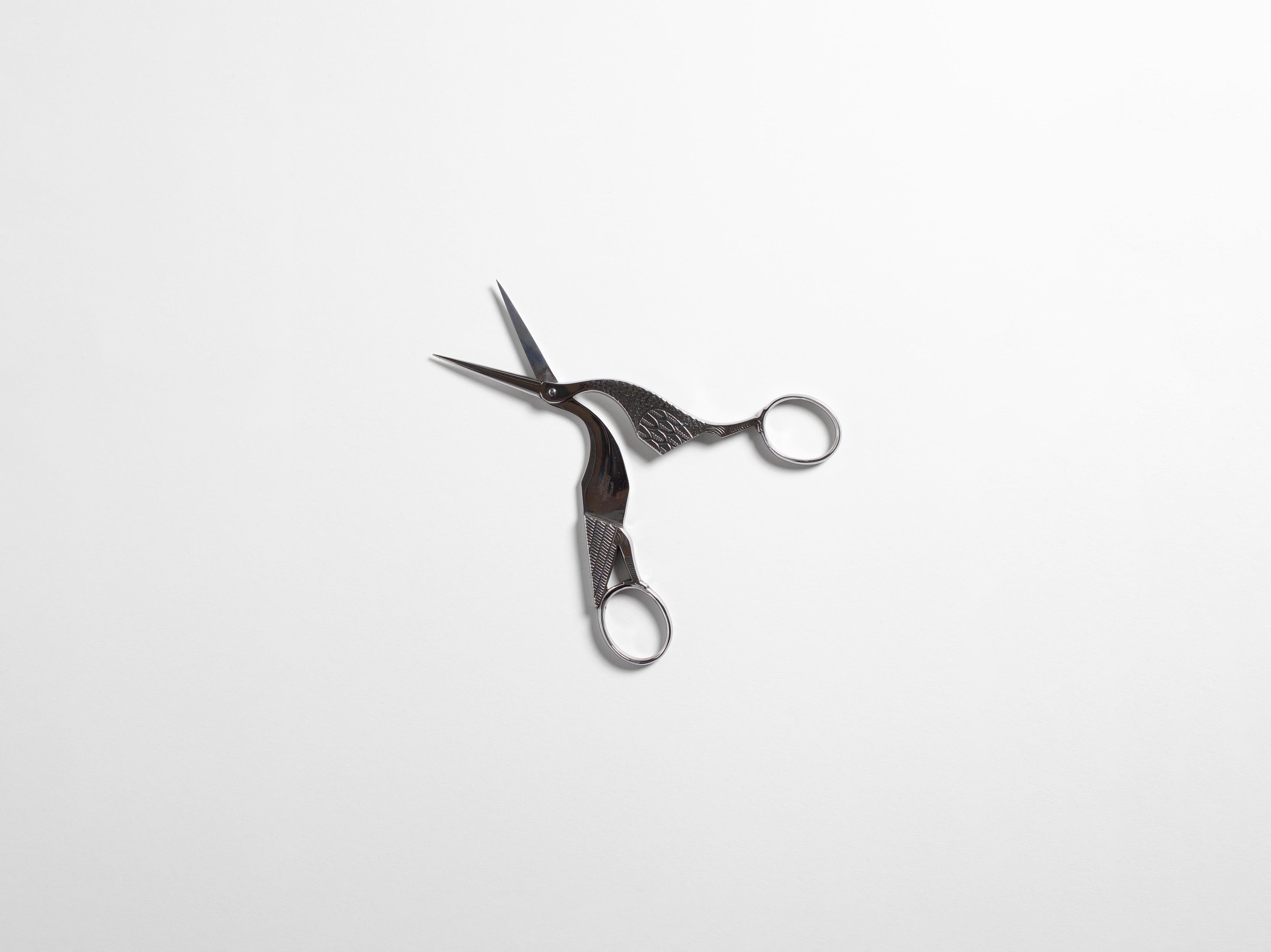 ANTIQUE SCISSORS IN CARBON STEEL in SILVER HW0124FA0532910O/S | JW