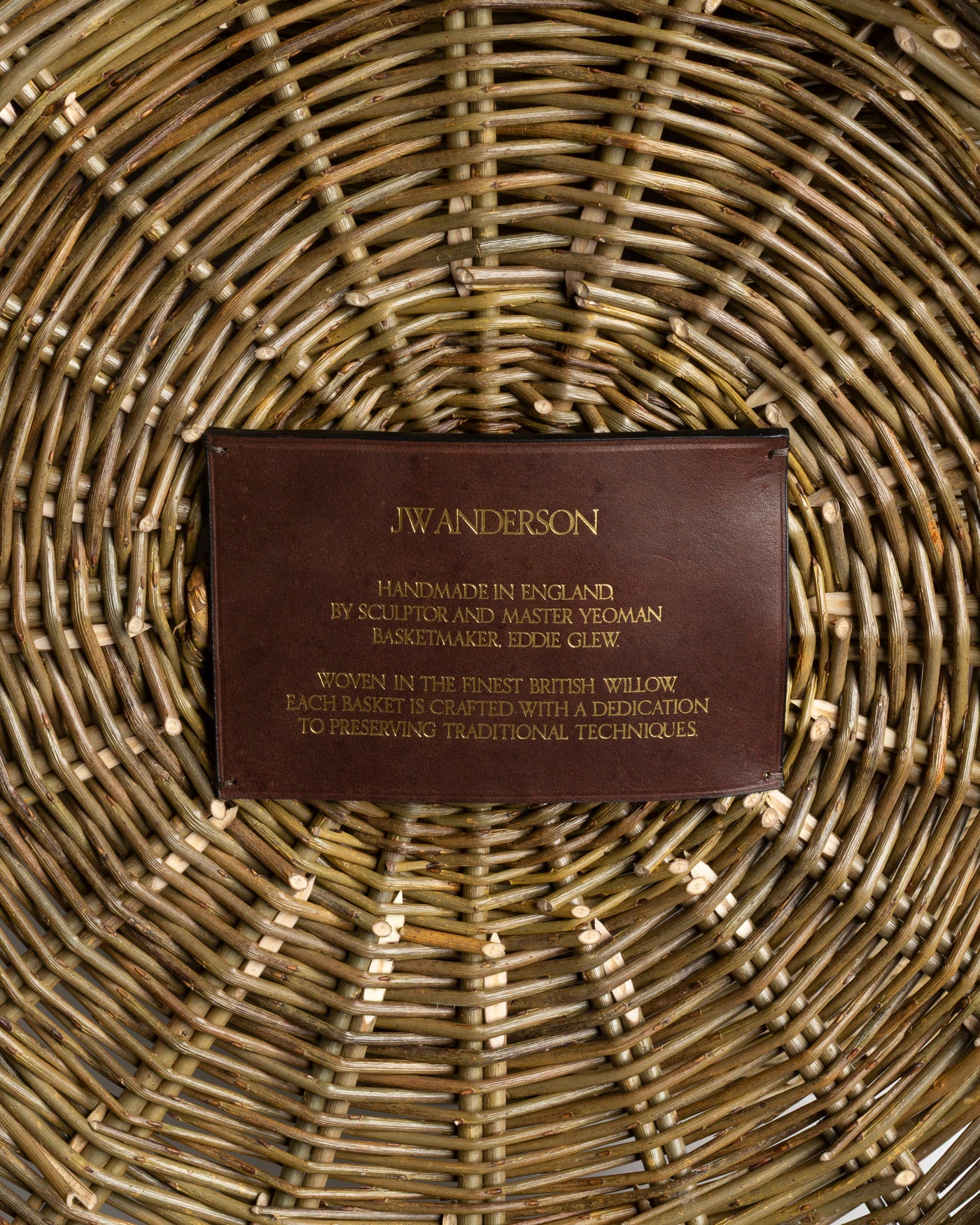 JW ANDERSON X EDDIE GLEW LAUNDRY BASKET IN BROWN