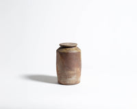Akiko Hirai Tall Wood Fire Effect Tea Caddy in Beige