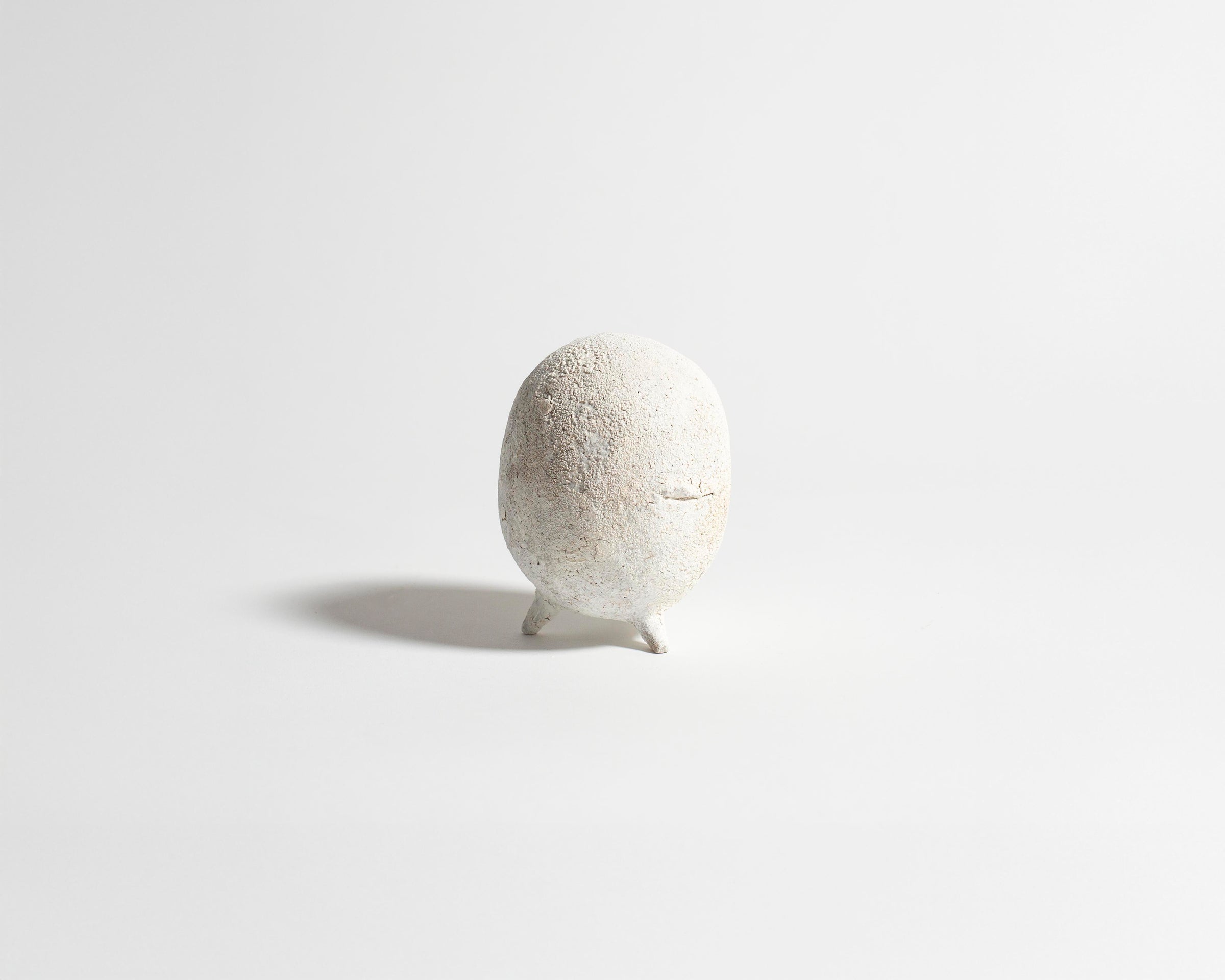 Akiko Hirai Footed Laughing Cocoon Sugar Jar in White