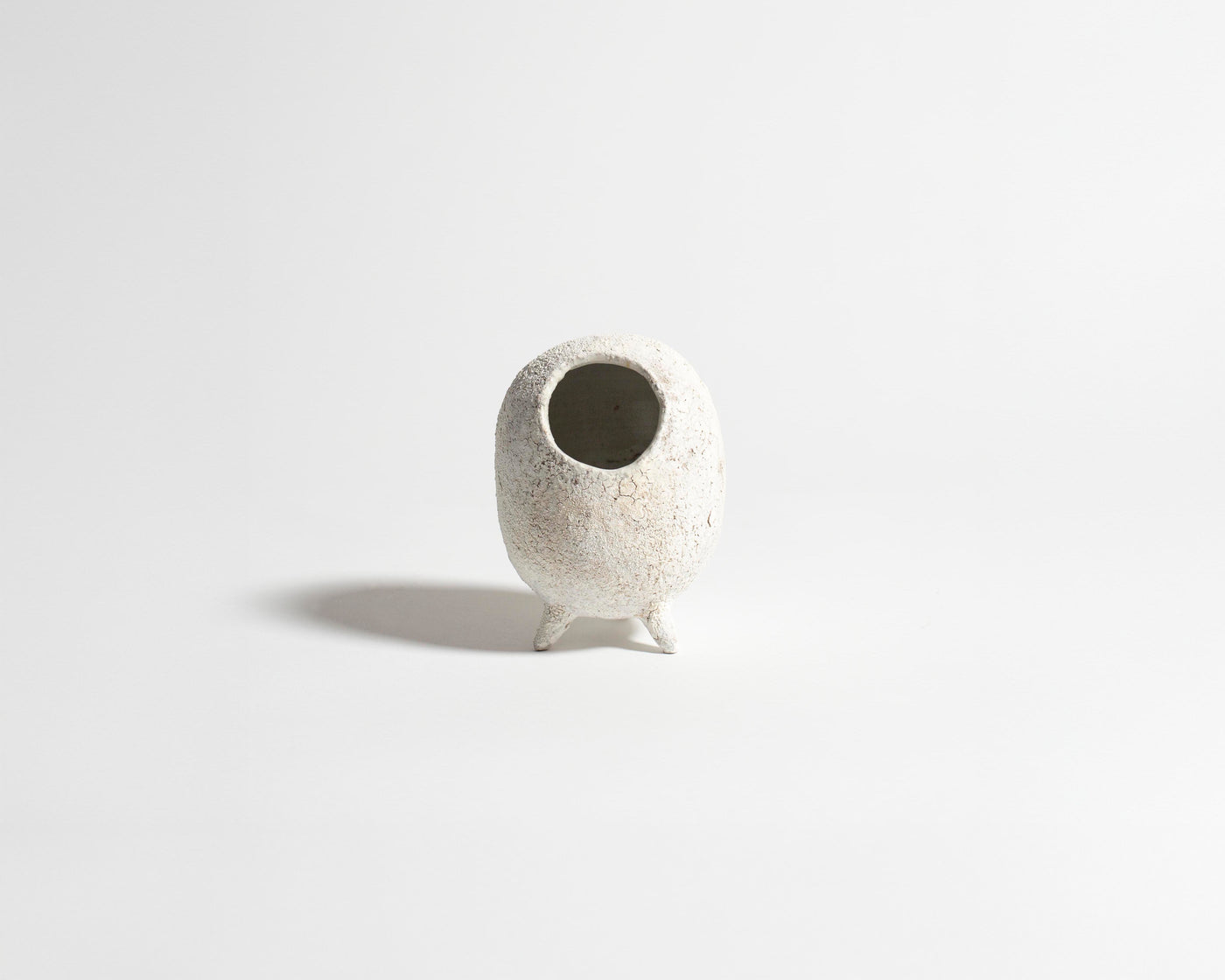 Akiko Hirai Footed Laughing Cocoon Sugar Jar in White