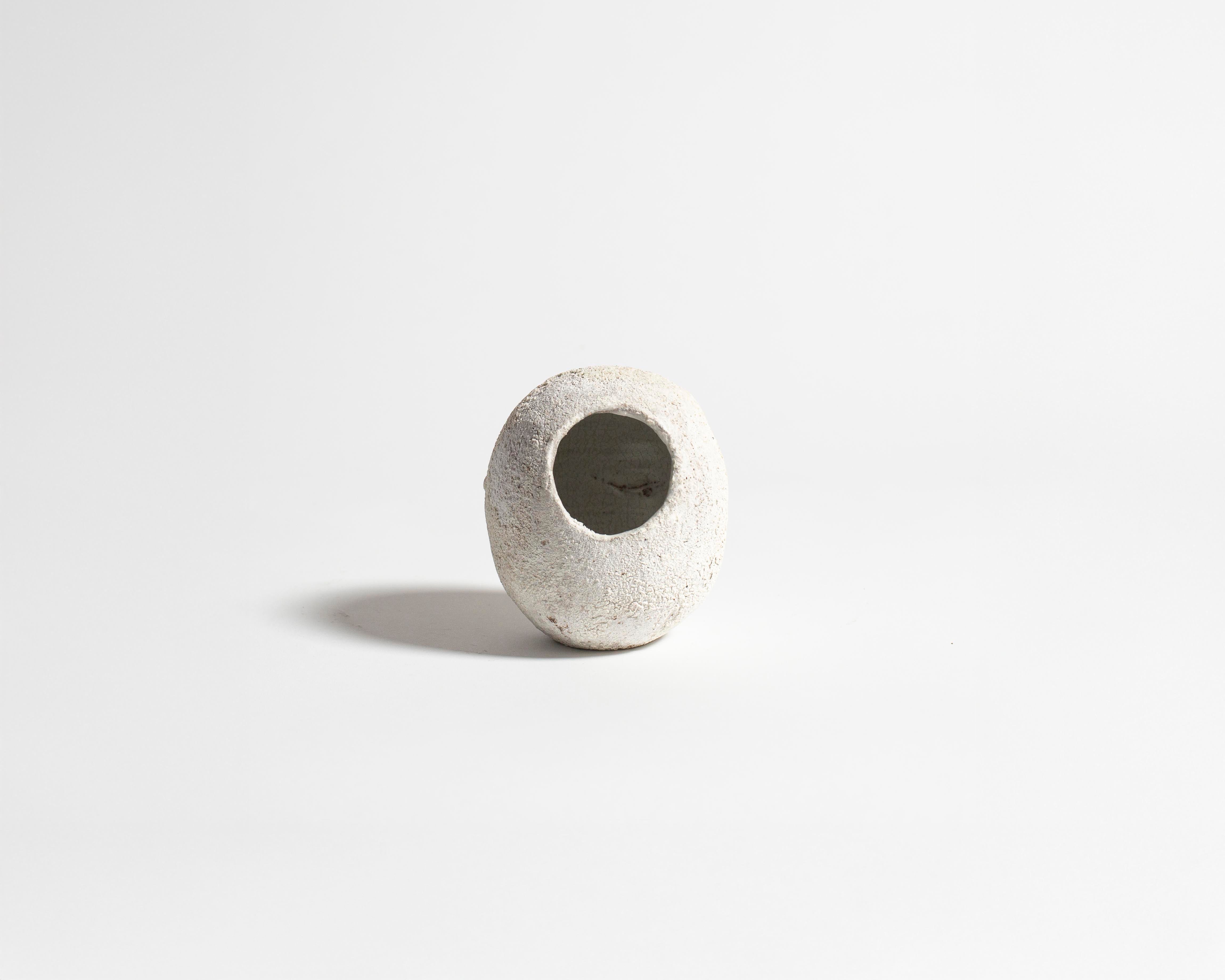 Akiko Hirai Laughing Cocoon Sugar Jar in White in WHITE