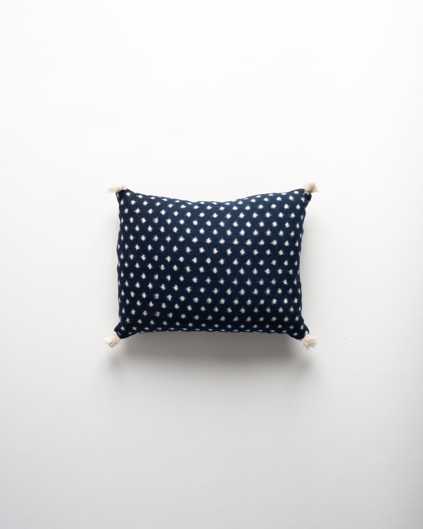 The Dyeworks 19th Century Japanese Indigo IKAT Large Lavender Pillow