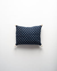 The Dyeworks 19th Century Japanese Indigo IKAT Large Lavender Pillow
