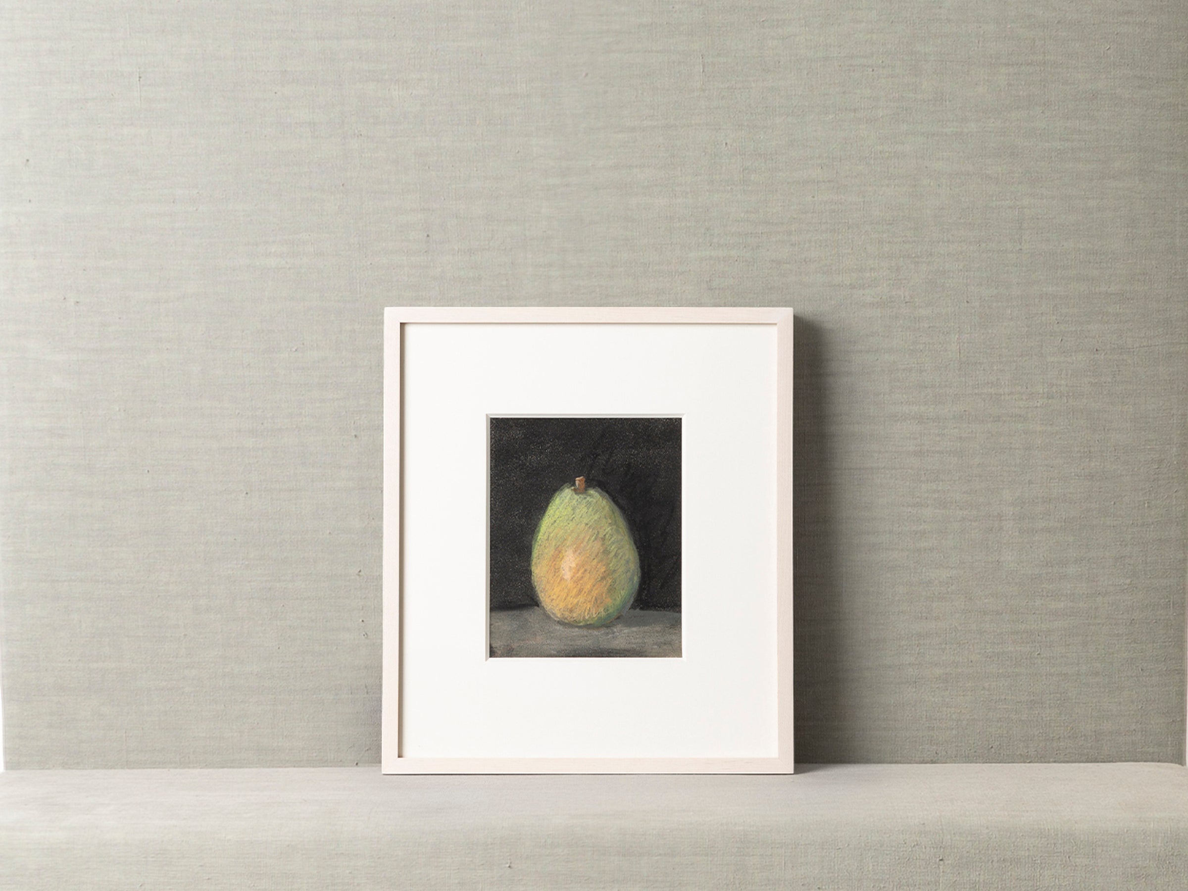 PEAR AGAINST A BLACK BACKGROUND BY ROBERT KULICKE [1964]