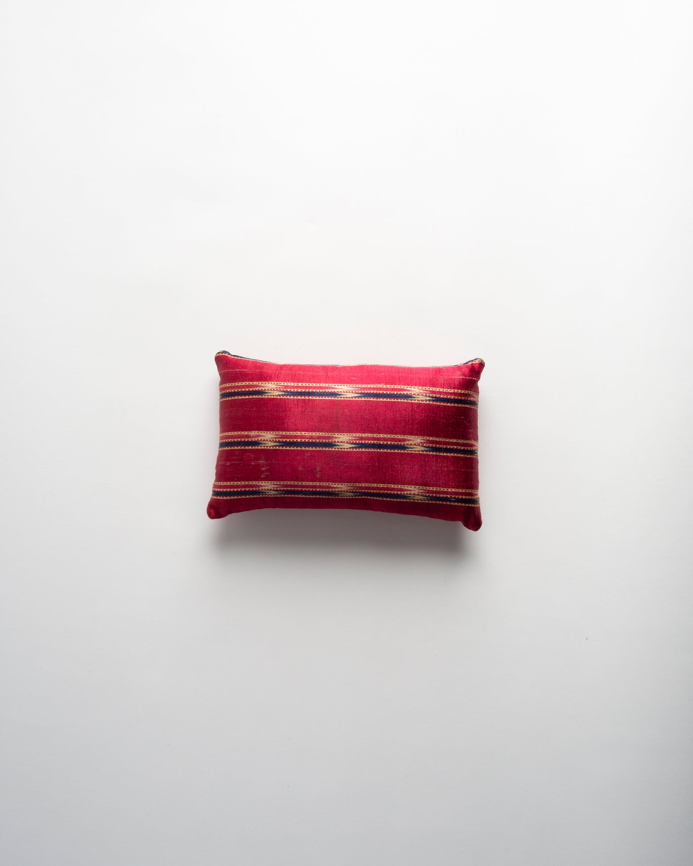 The Dyeworks 19th Century Indian Silk Stripe Medium Lavender Pillow