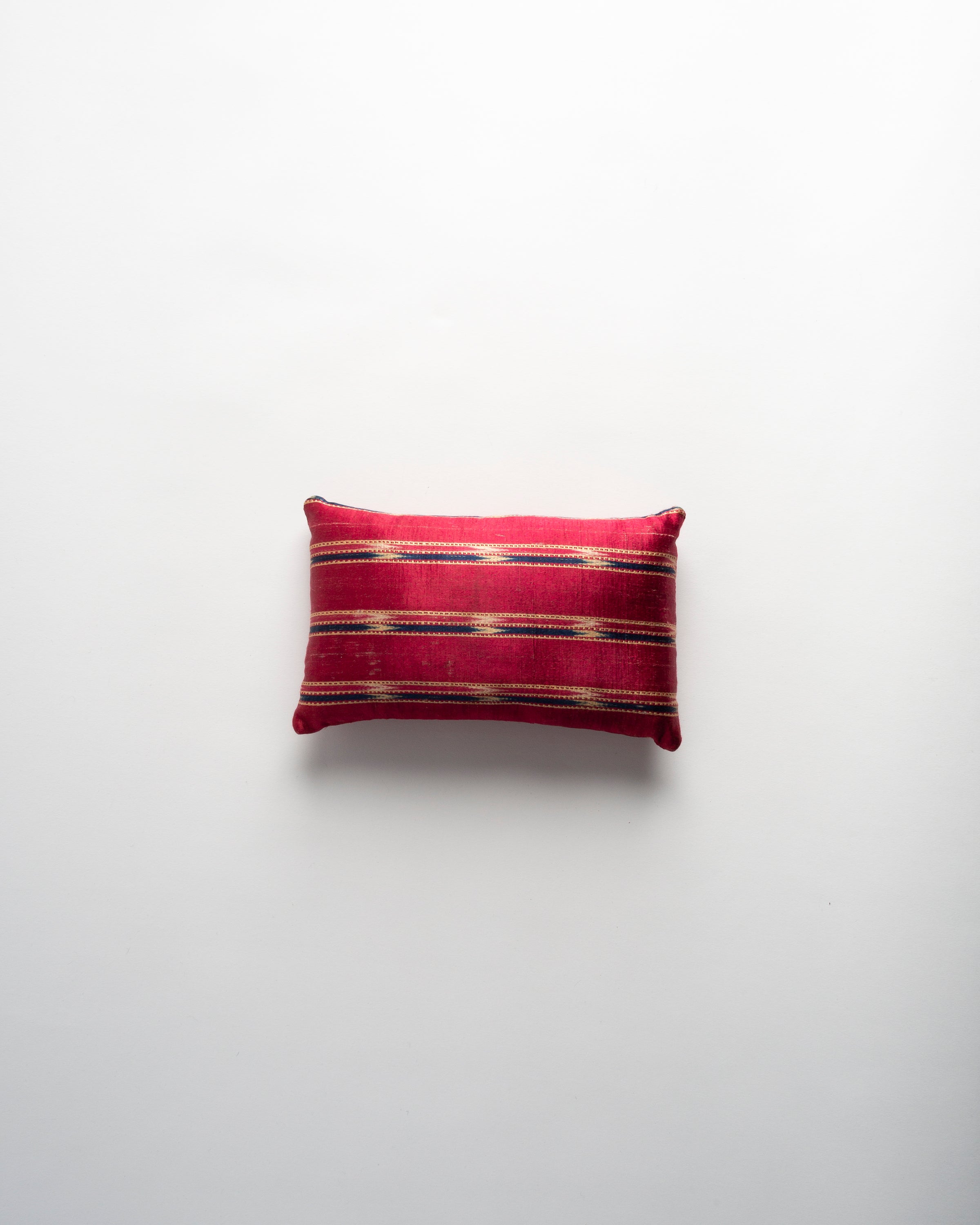 The Dyeworks 19th Century Indian Silk Stripe Medium Lavender Pillow