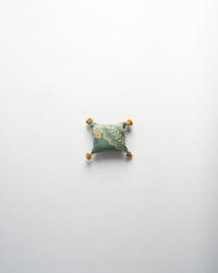 The Dyeworks 19th Century French Silk Damask Extra Small Lavender Pillow