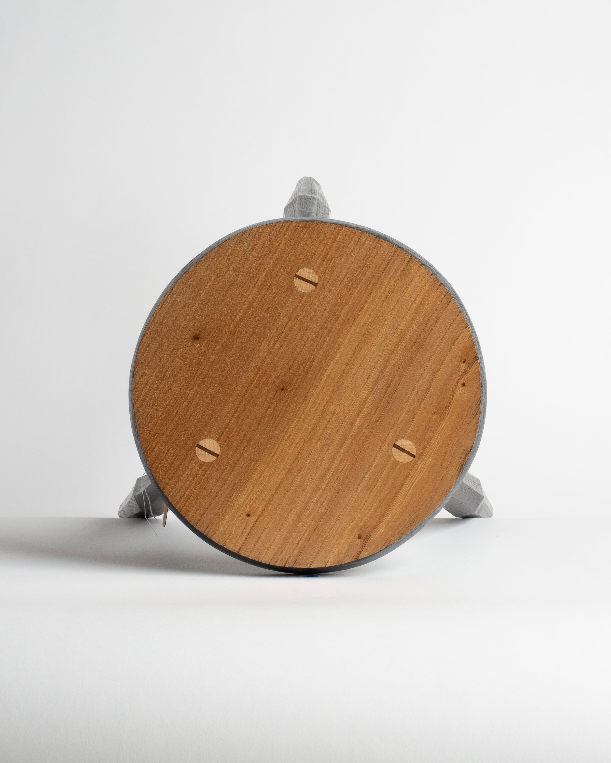 Sussex Elm Round Milking Stool in Black