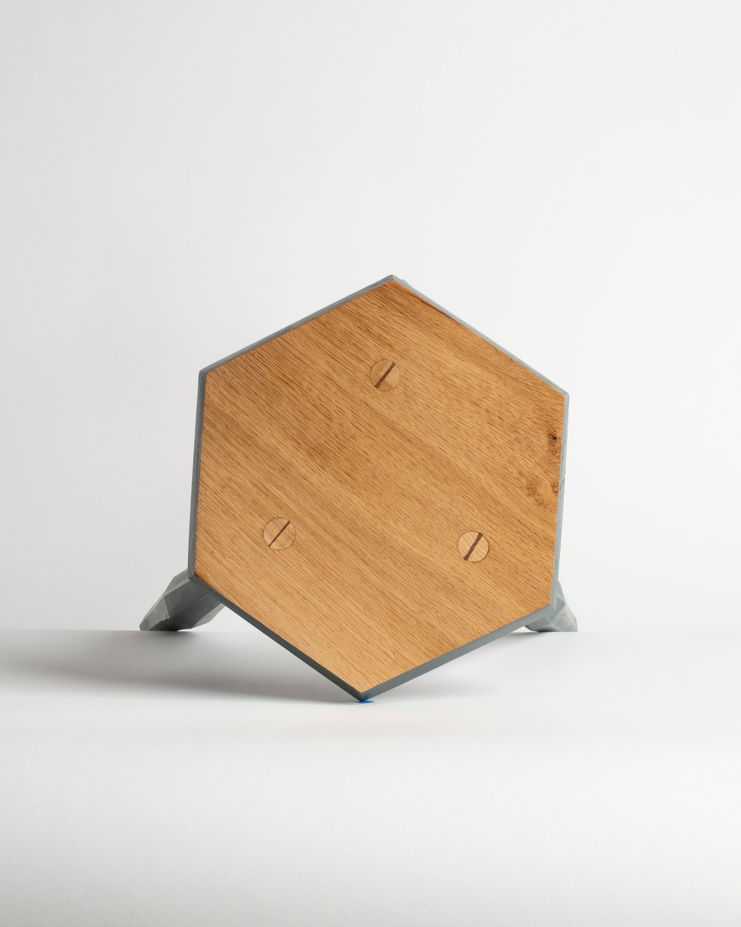 Sussex Oak Hexagon Milking Stool in Green