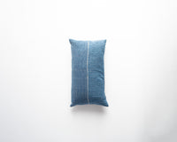 THE DYEWORKS MEDIUM CUSHION IN JAPANESE INDIGO STRIPE