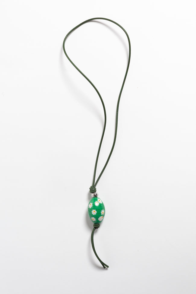 MURRINA BEADED NECKLACE IN GREEN & MULTI