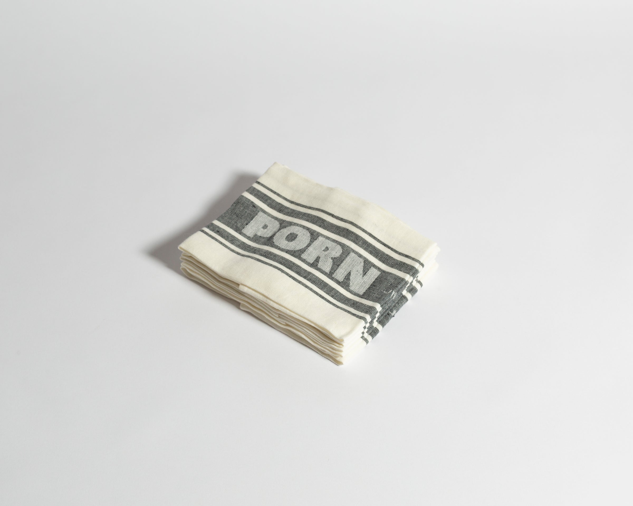 PORN NAPKINS IN BLACK & OFF-WHITE